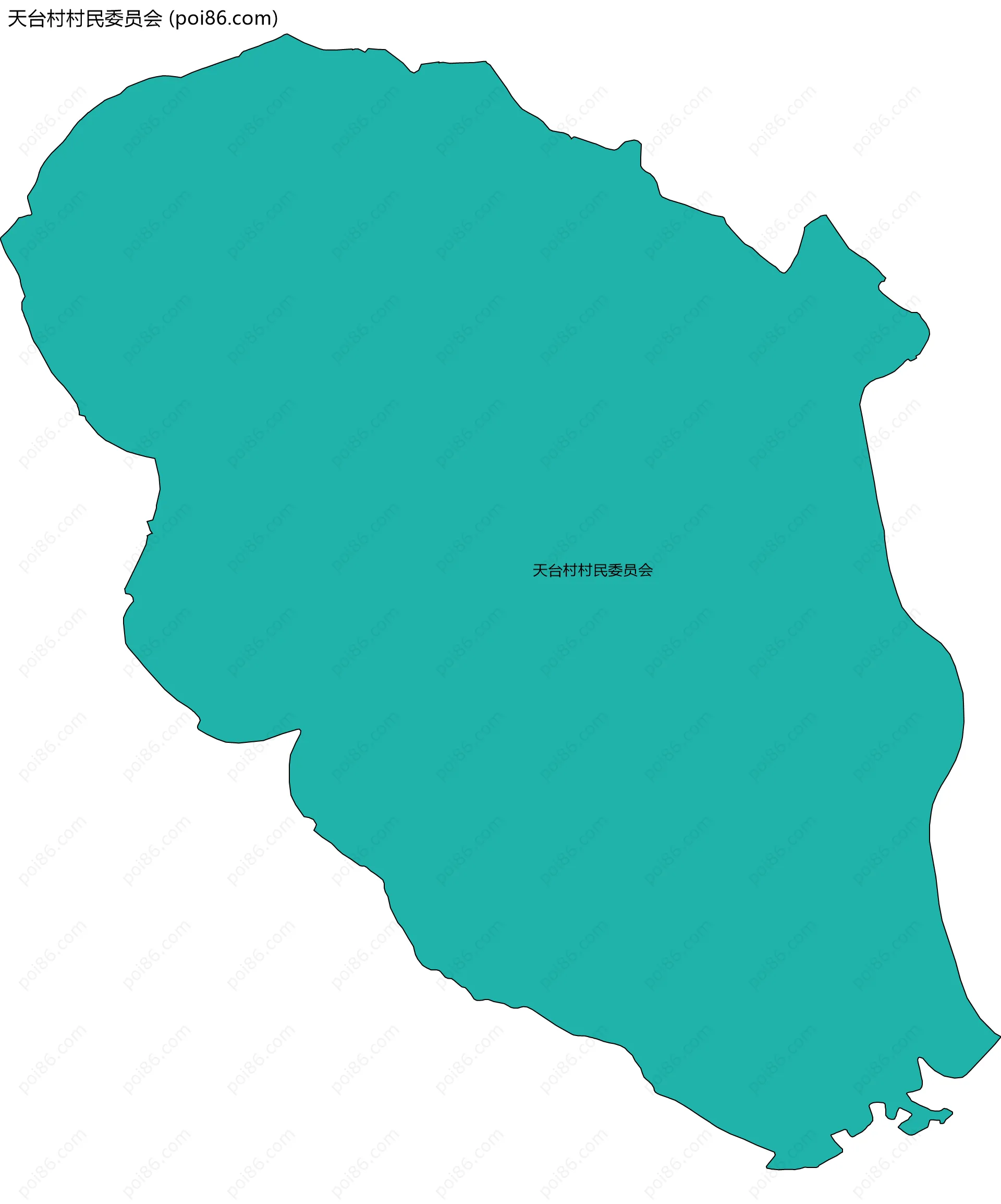 天台村村民委员会边界地图