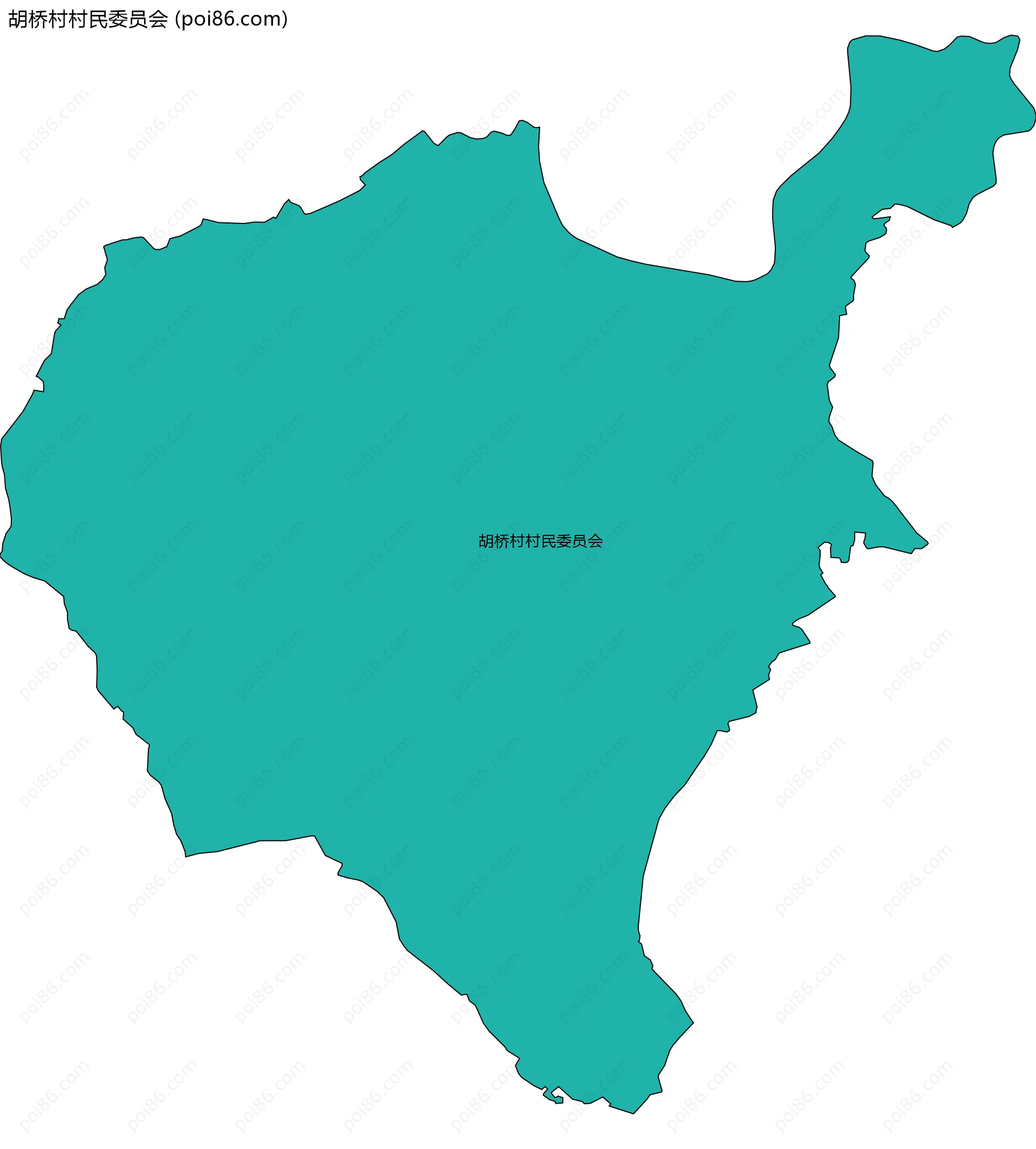 胡桥村村民委员会边界地图