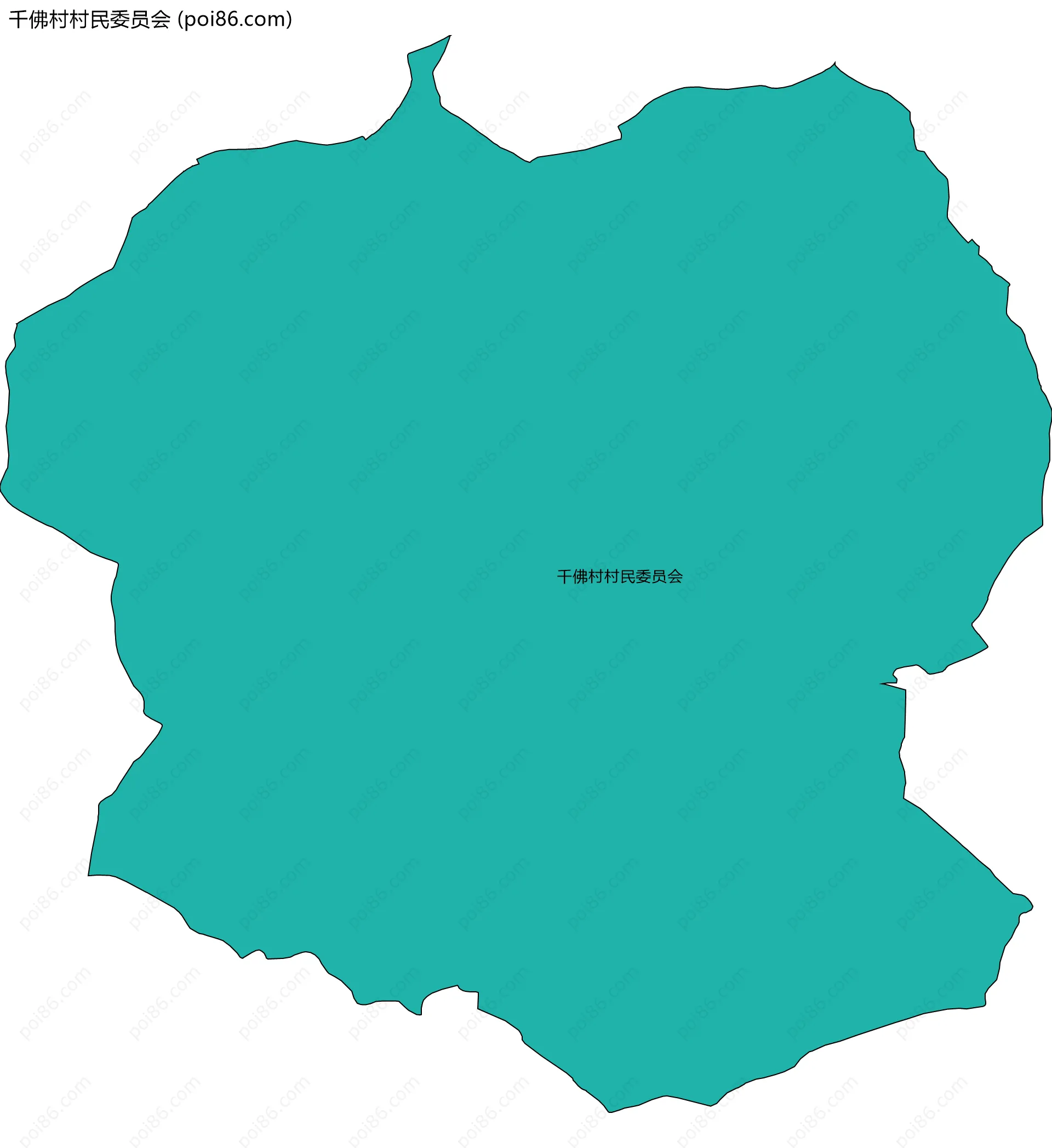千佛村村民委员会边界地图