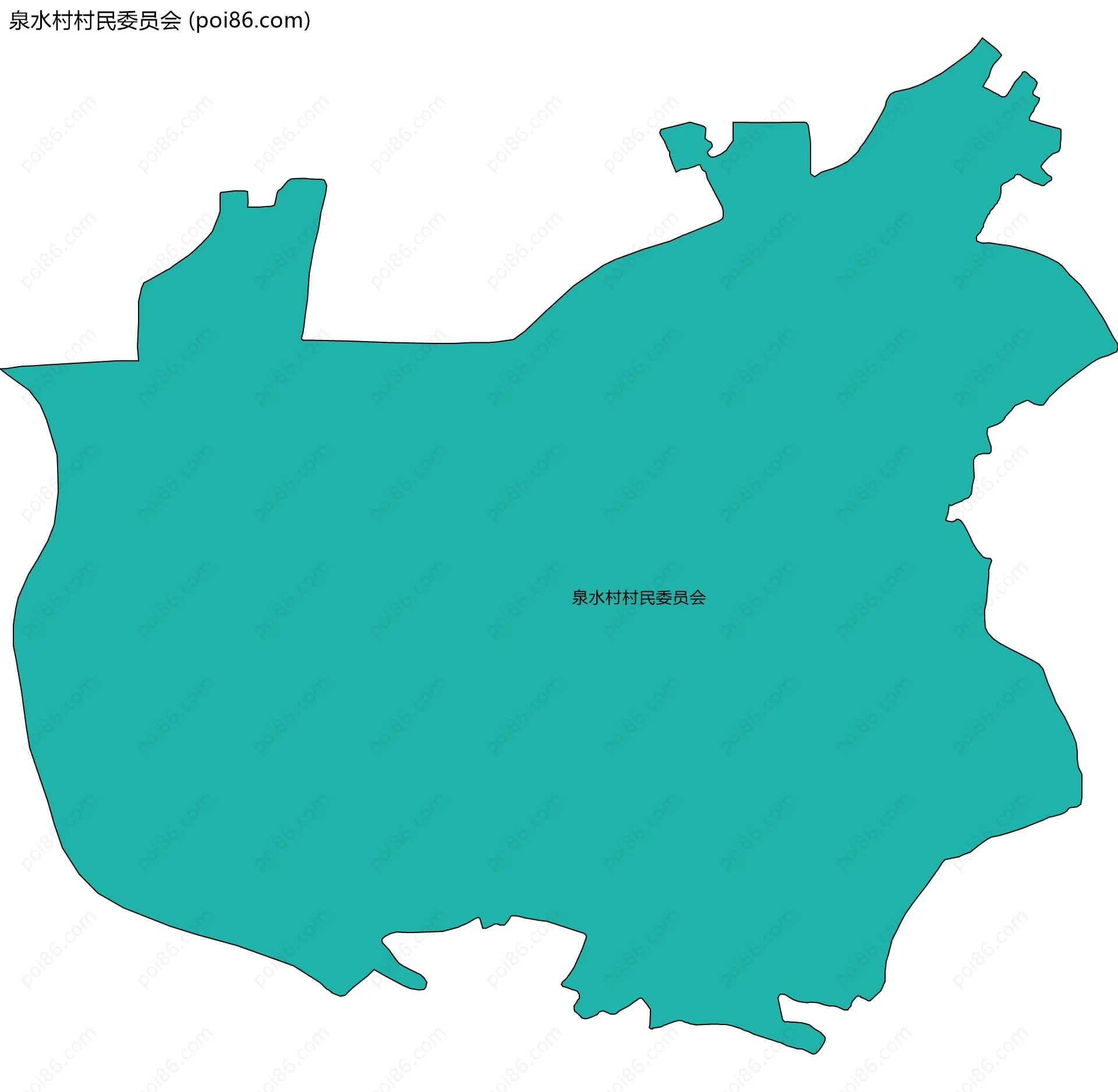 泉水村村民委员会边界地图