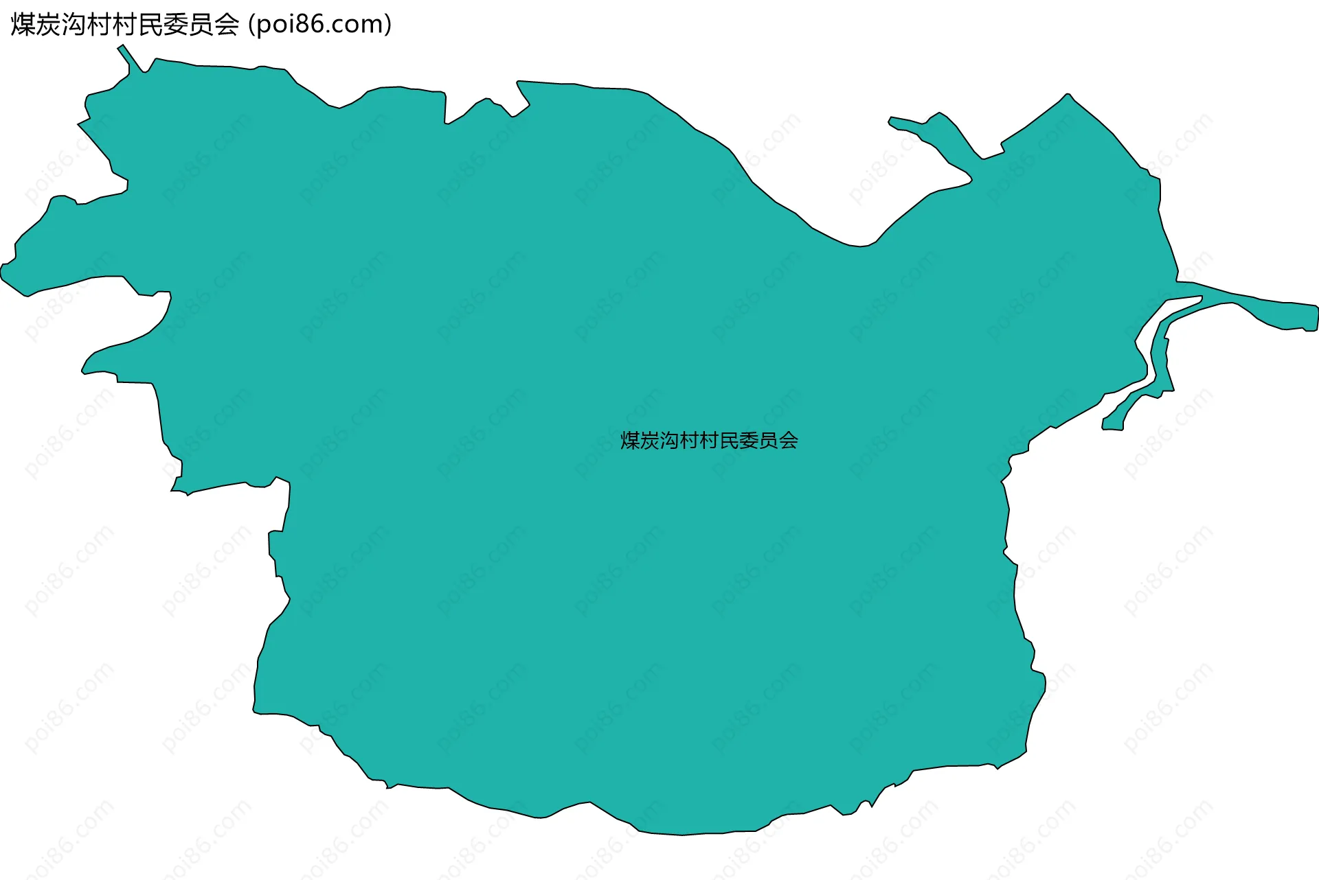 煤炭沟村村民委员会边界地图