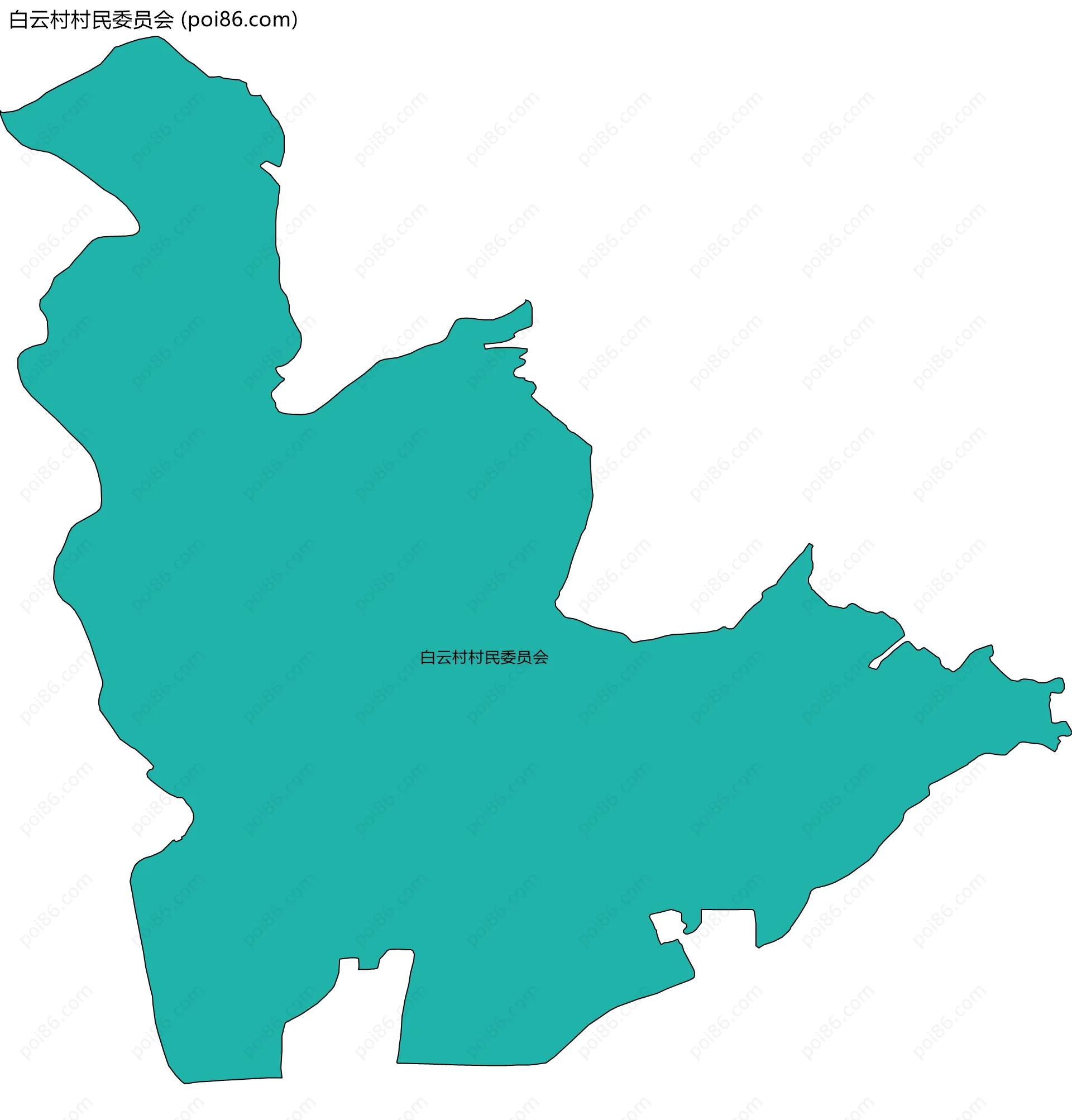 白云村村民委员会边界地图