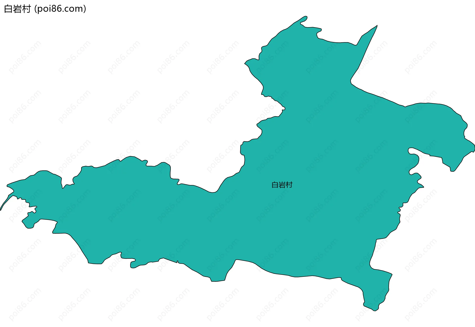 白岩村边界地图