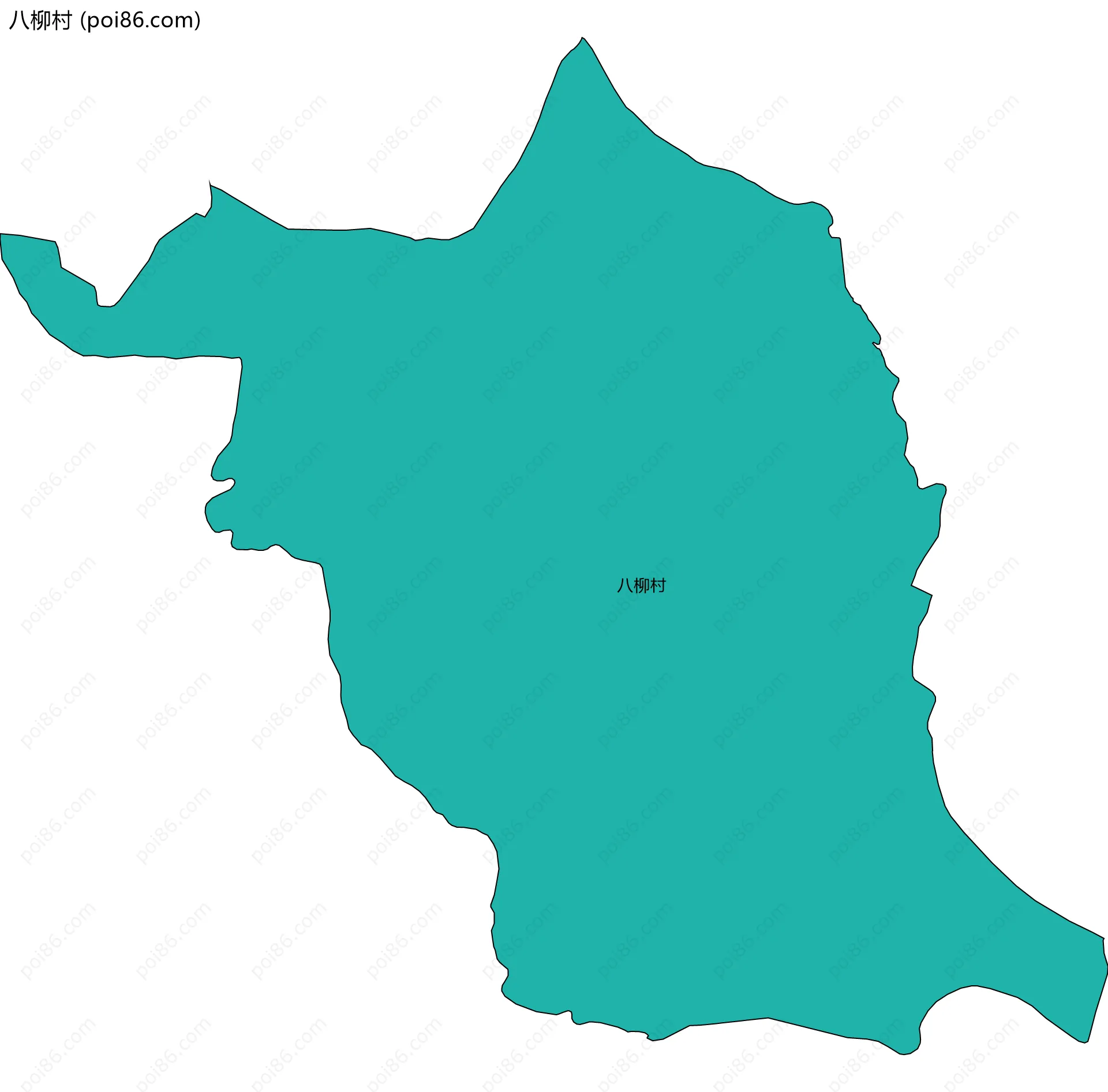 八柳村边界地图