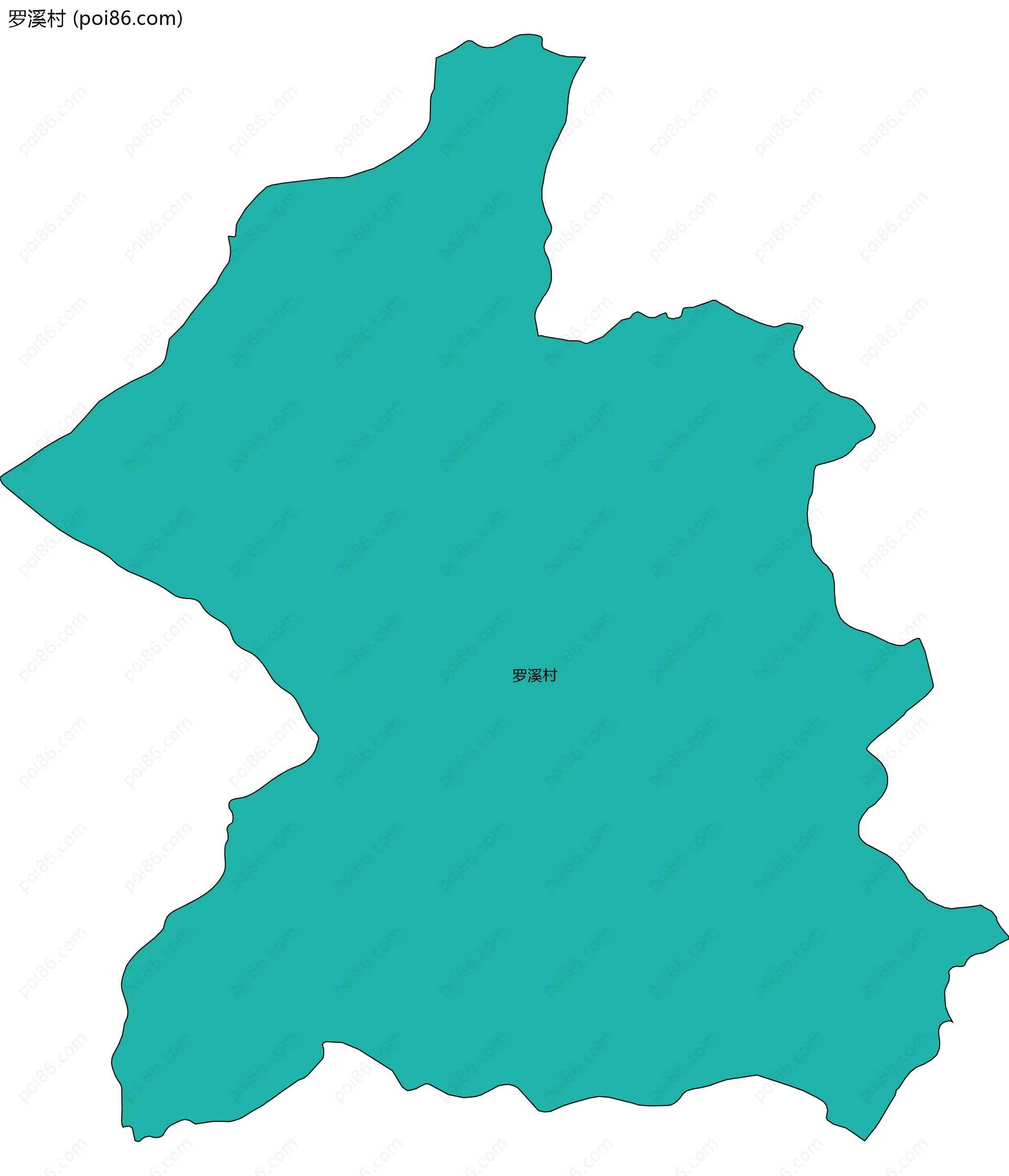 罗溪村边界地图