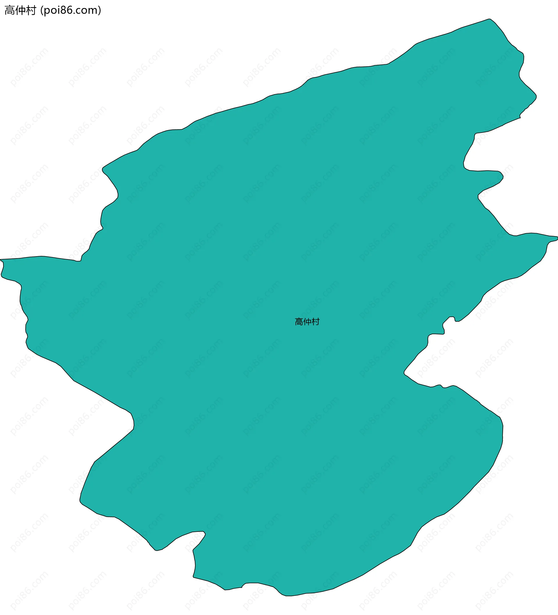 高仲村边界地图