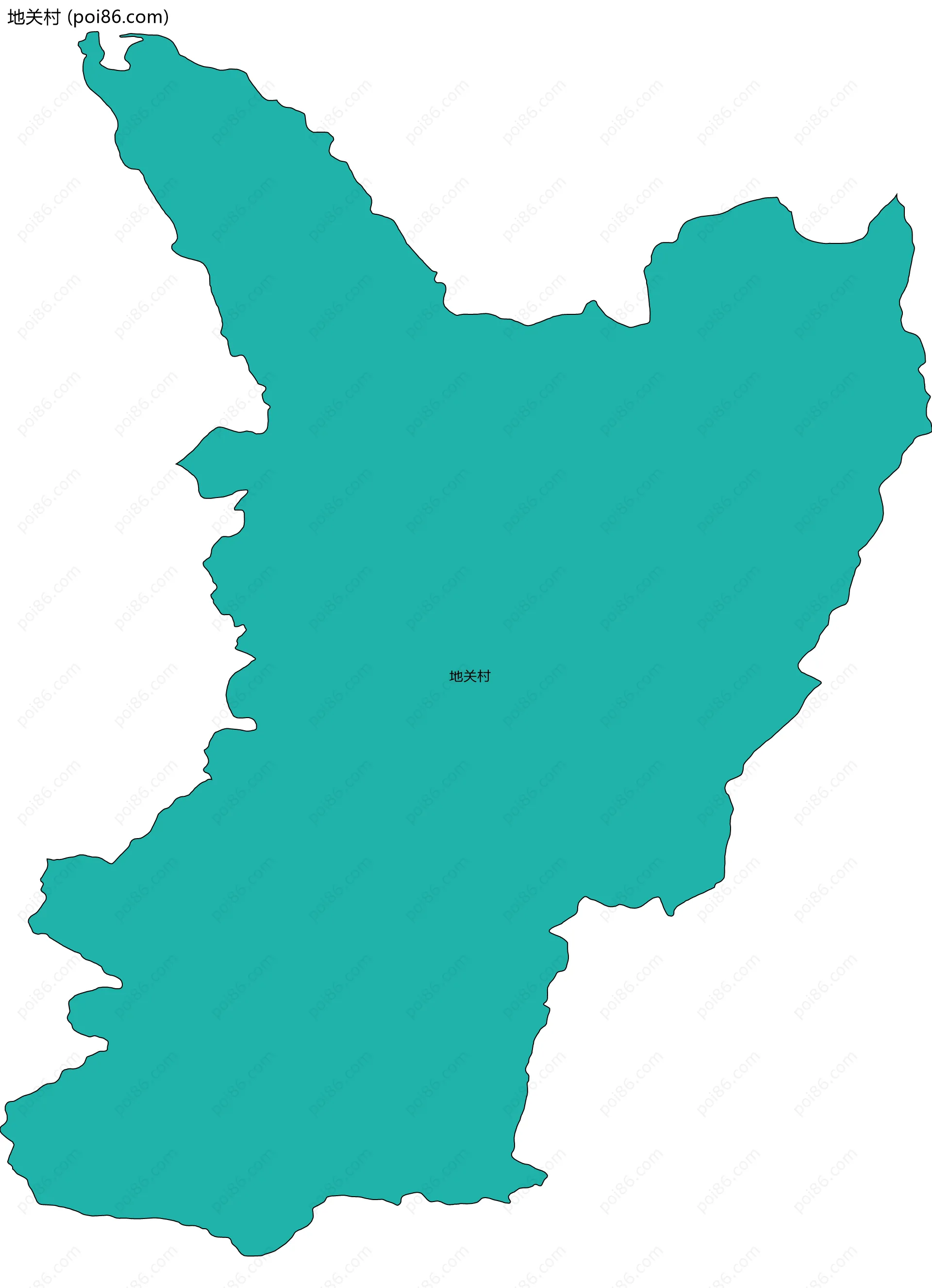 地关村边界地图