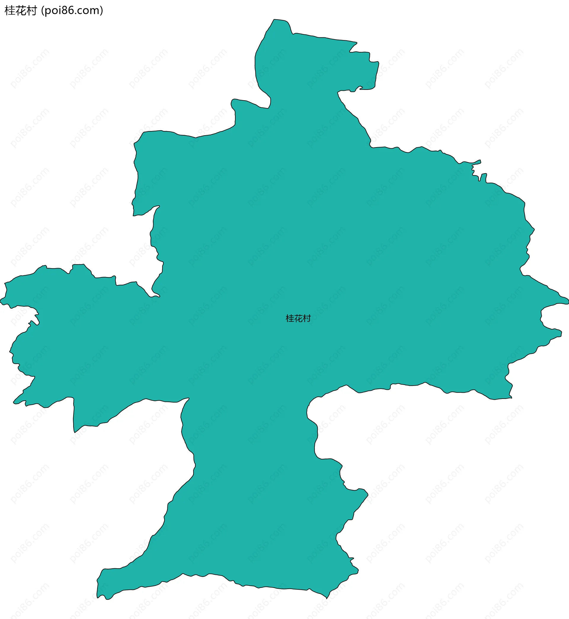 桂花村边界地图