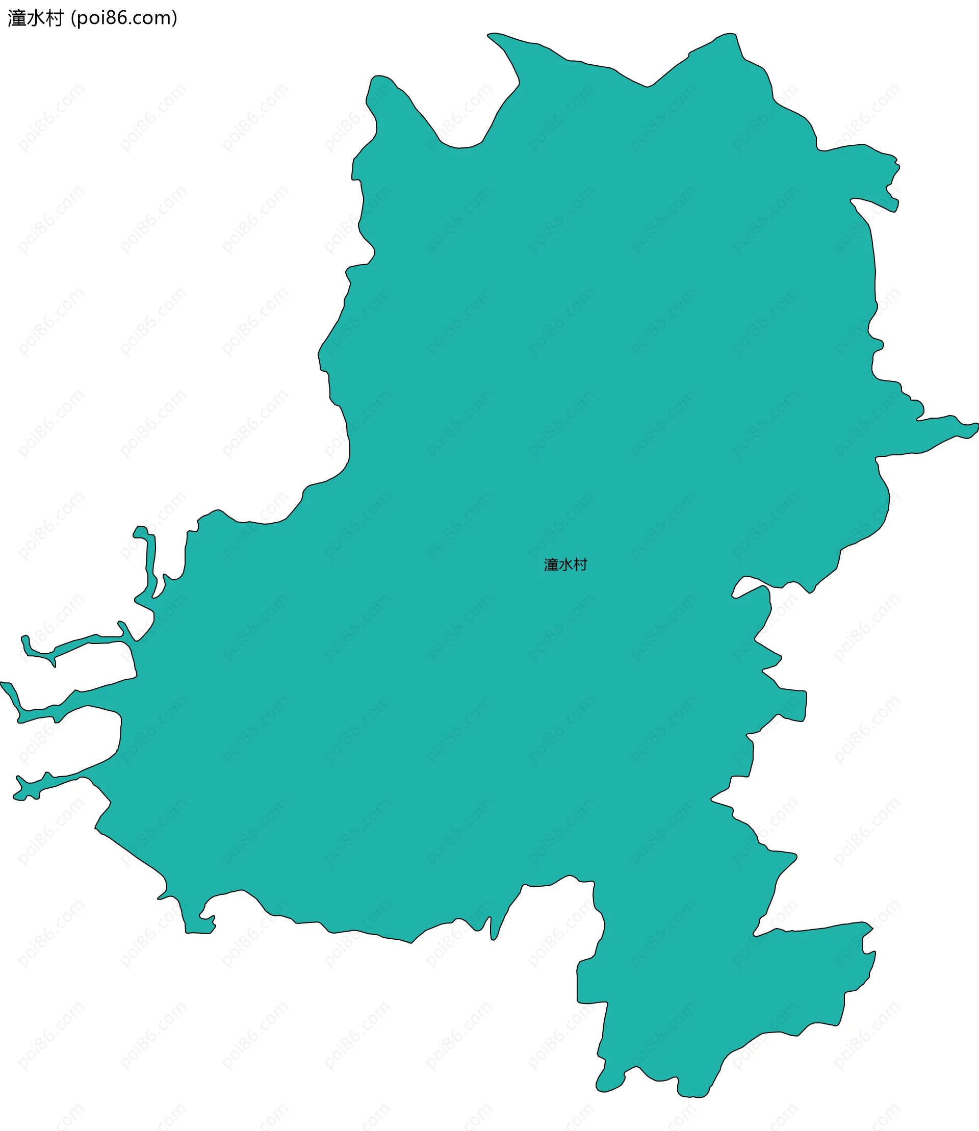 潼水村边界地图