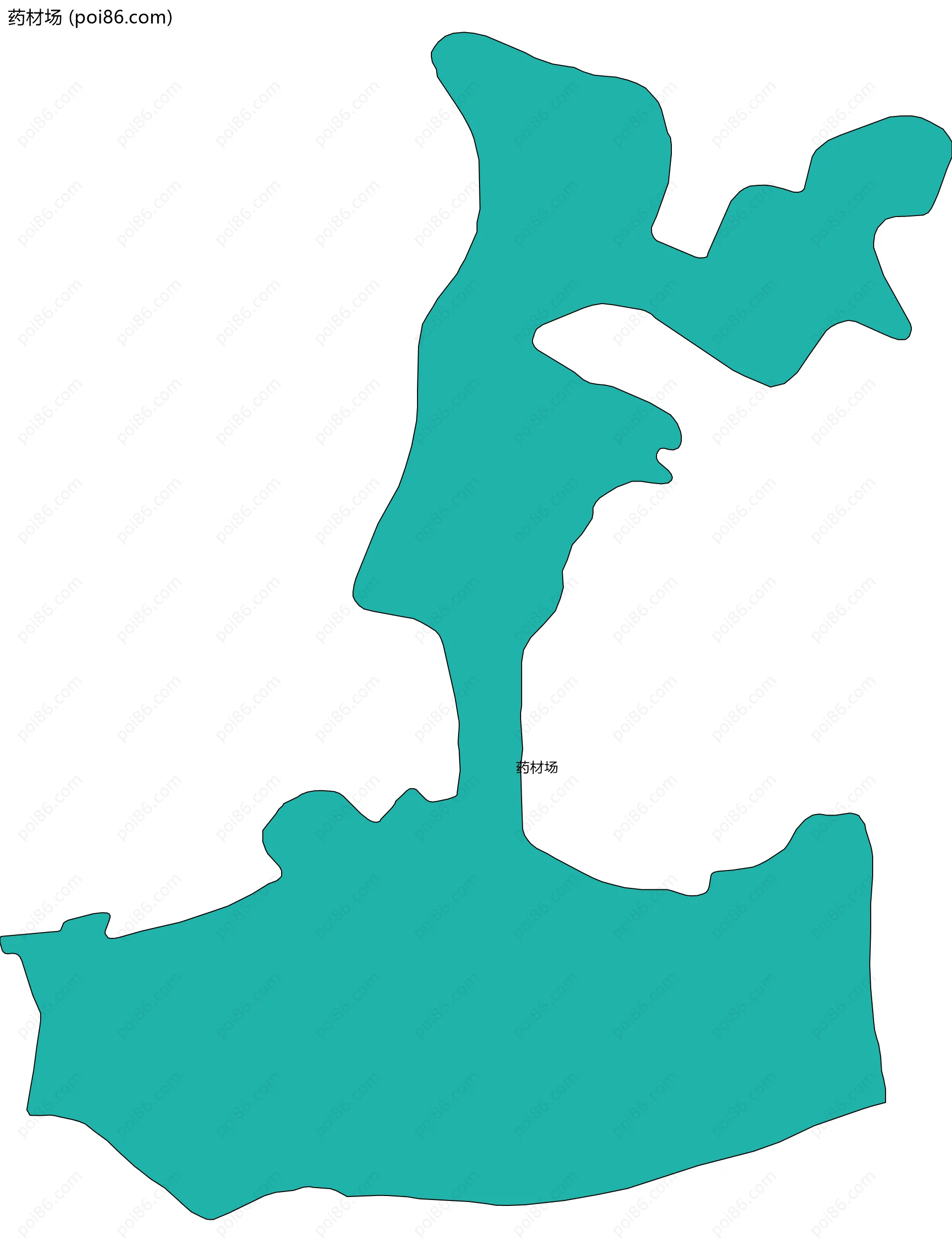 药材场边界地图