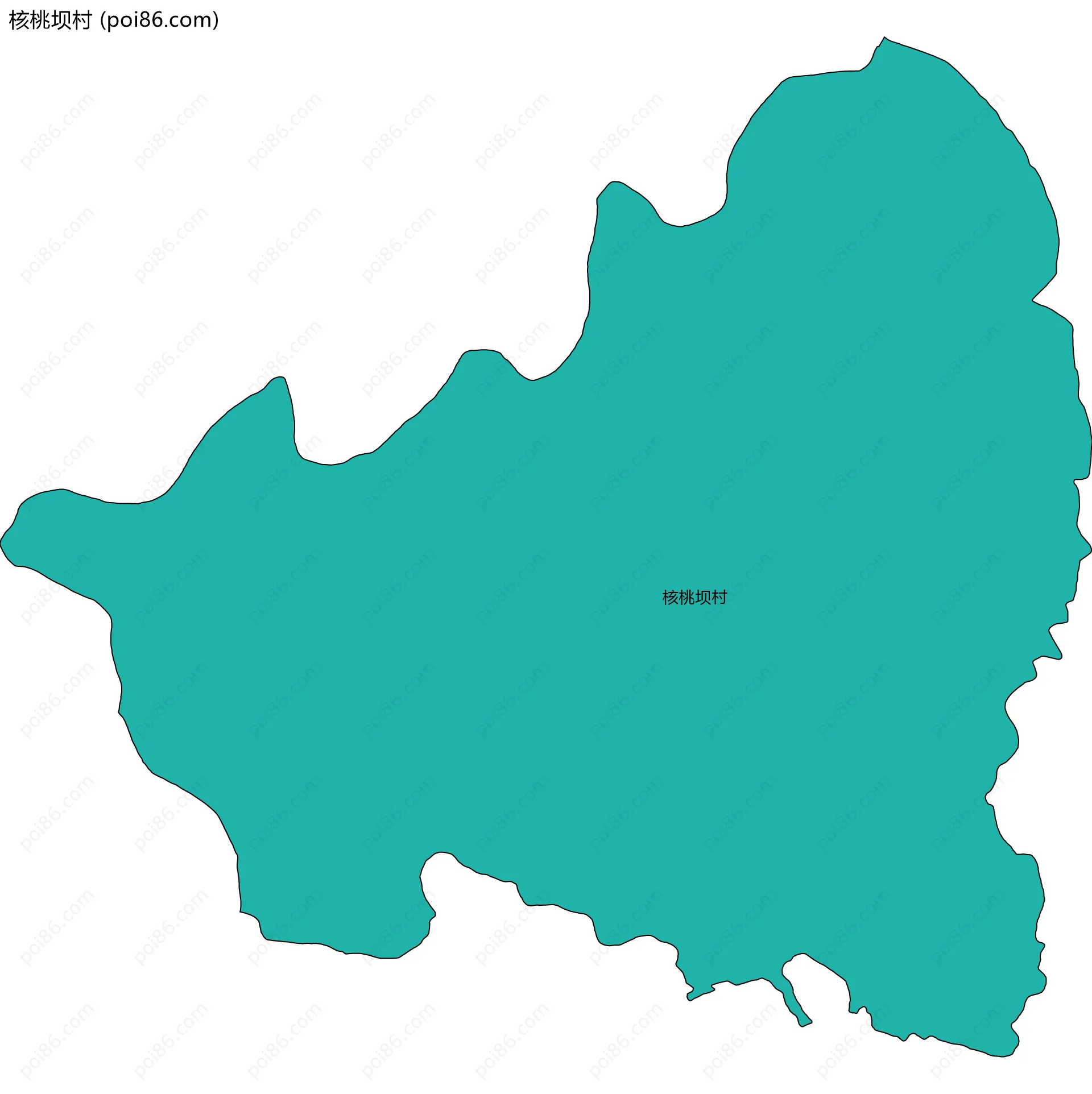 核桃坝村边界地图