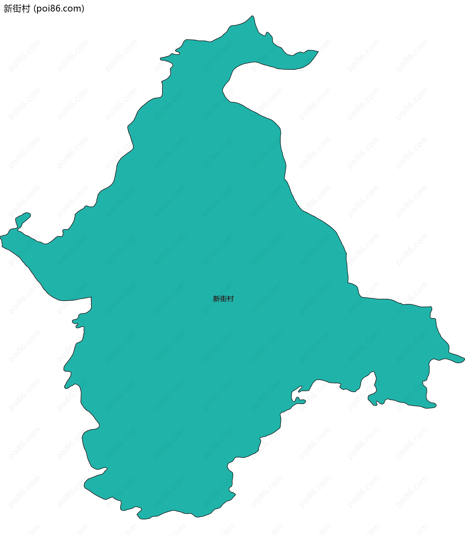 新街村边界地图