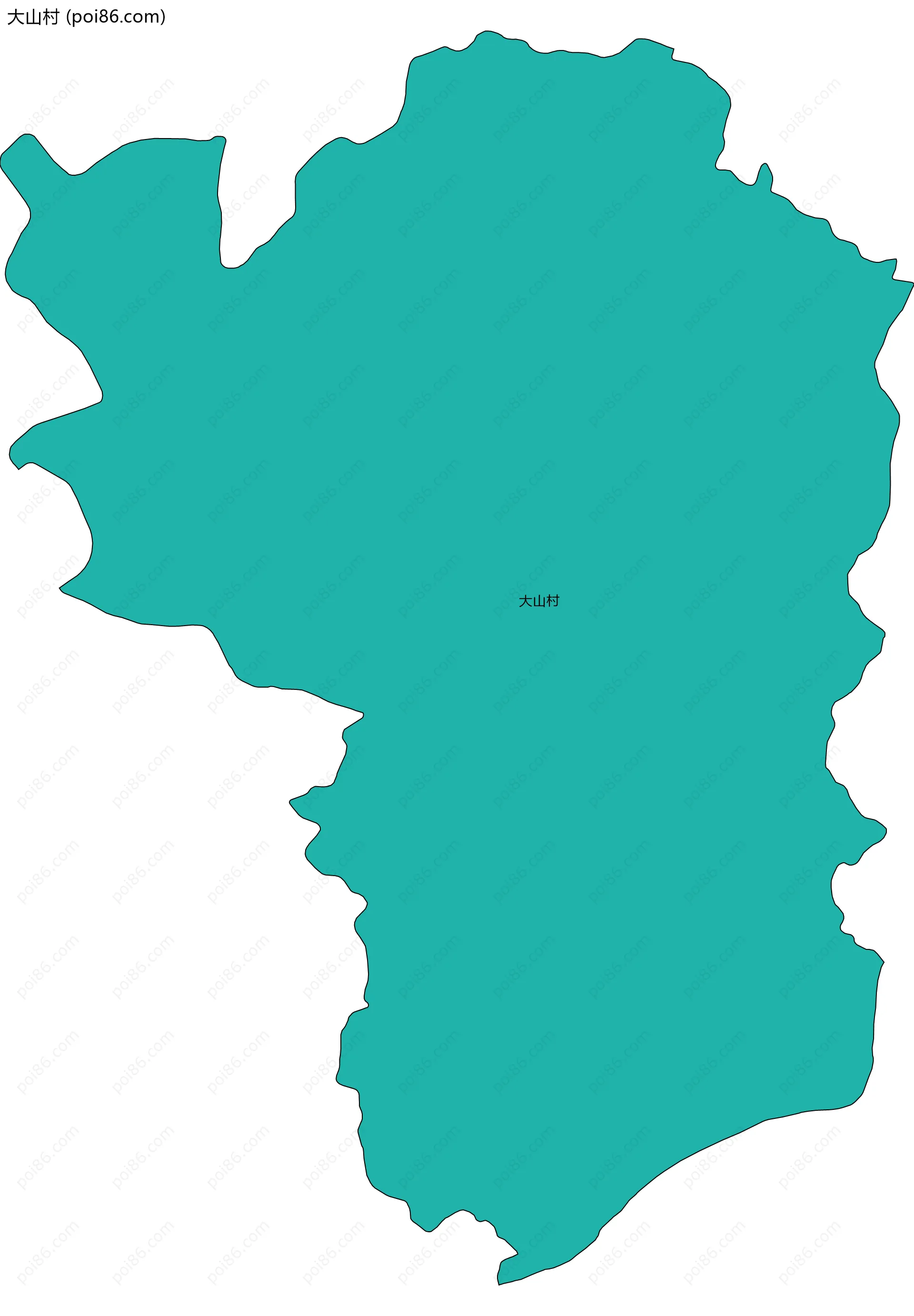 大山村边界地图