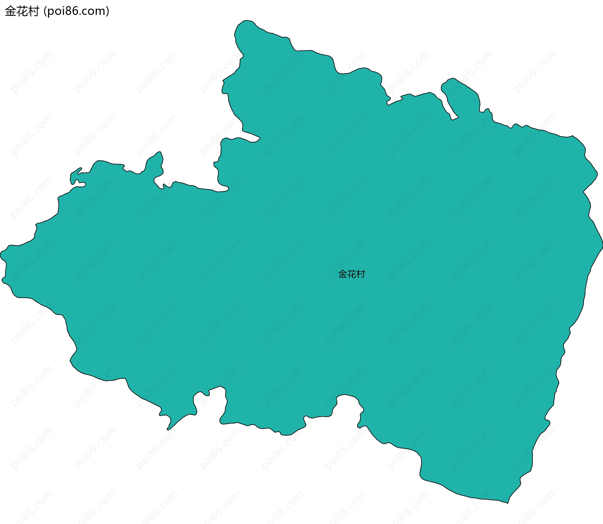 金花村边界地图