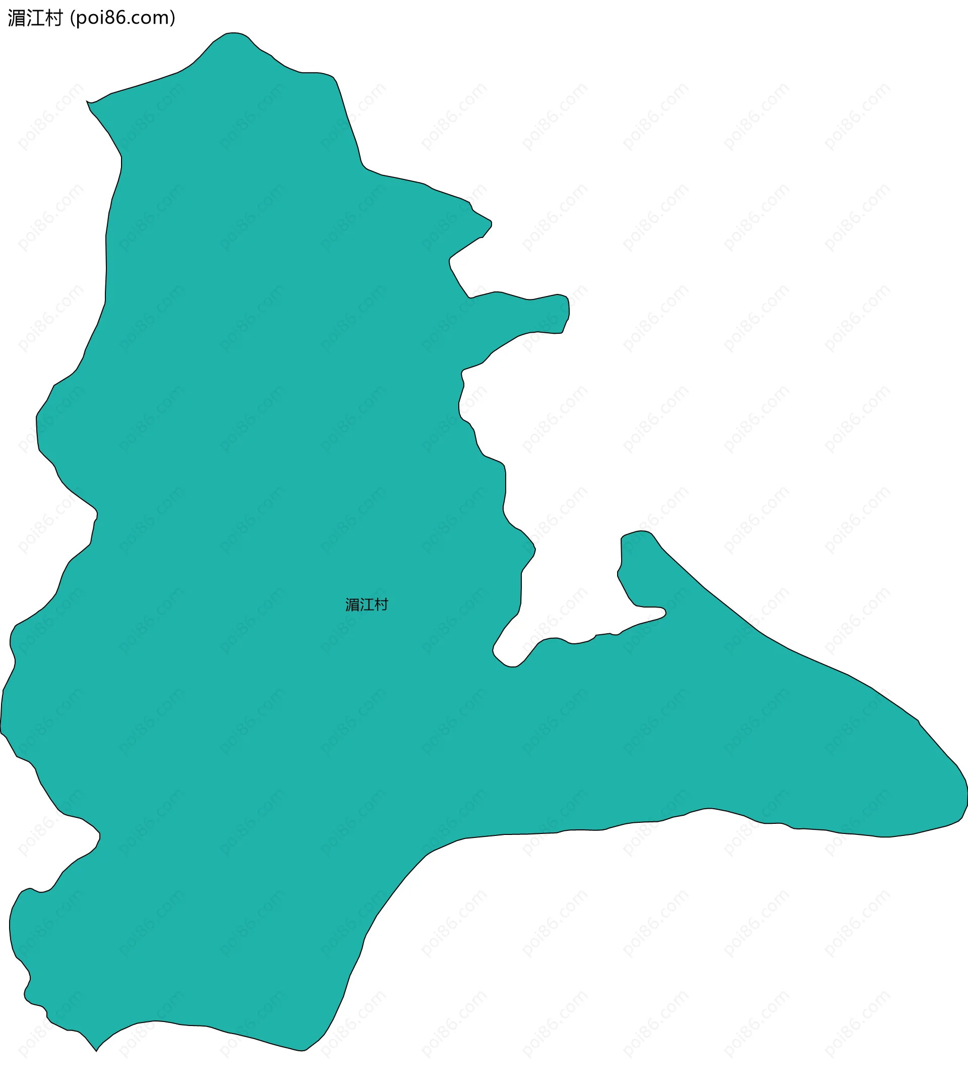 湄江村边界地图