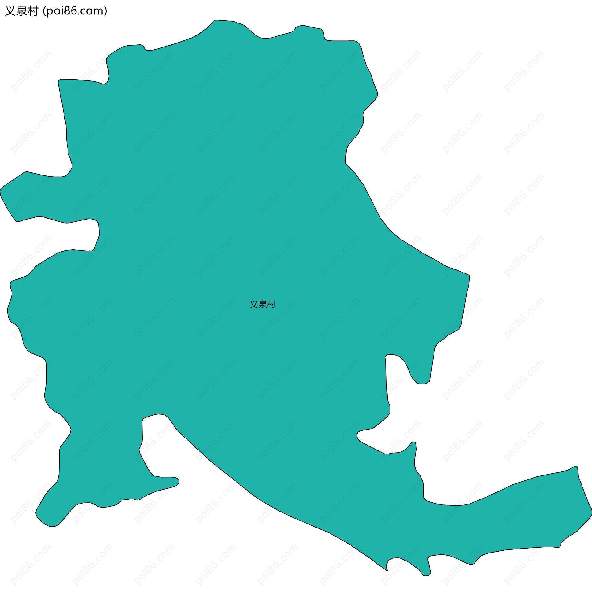 义泉村边界地图