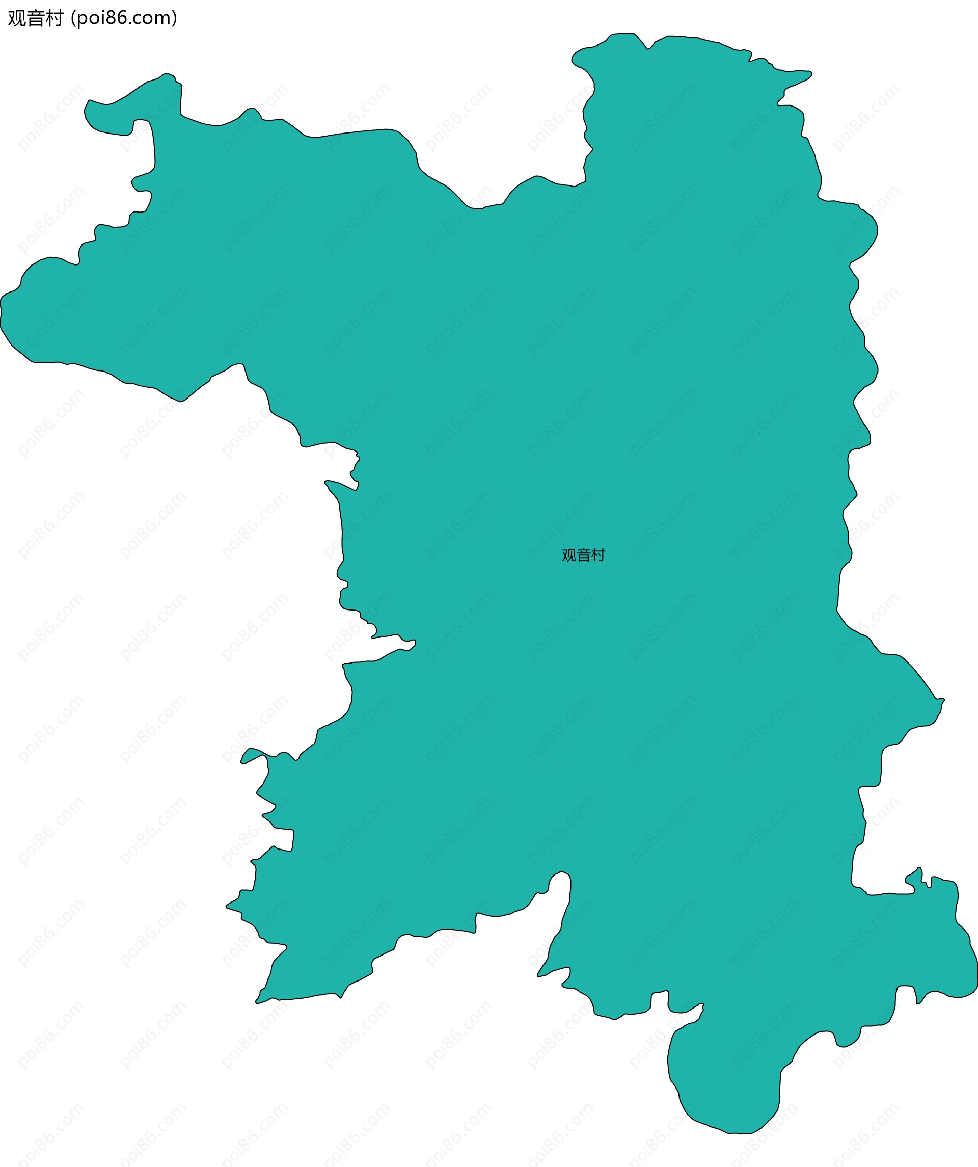 观音村边界地图