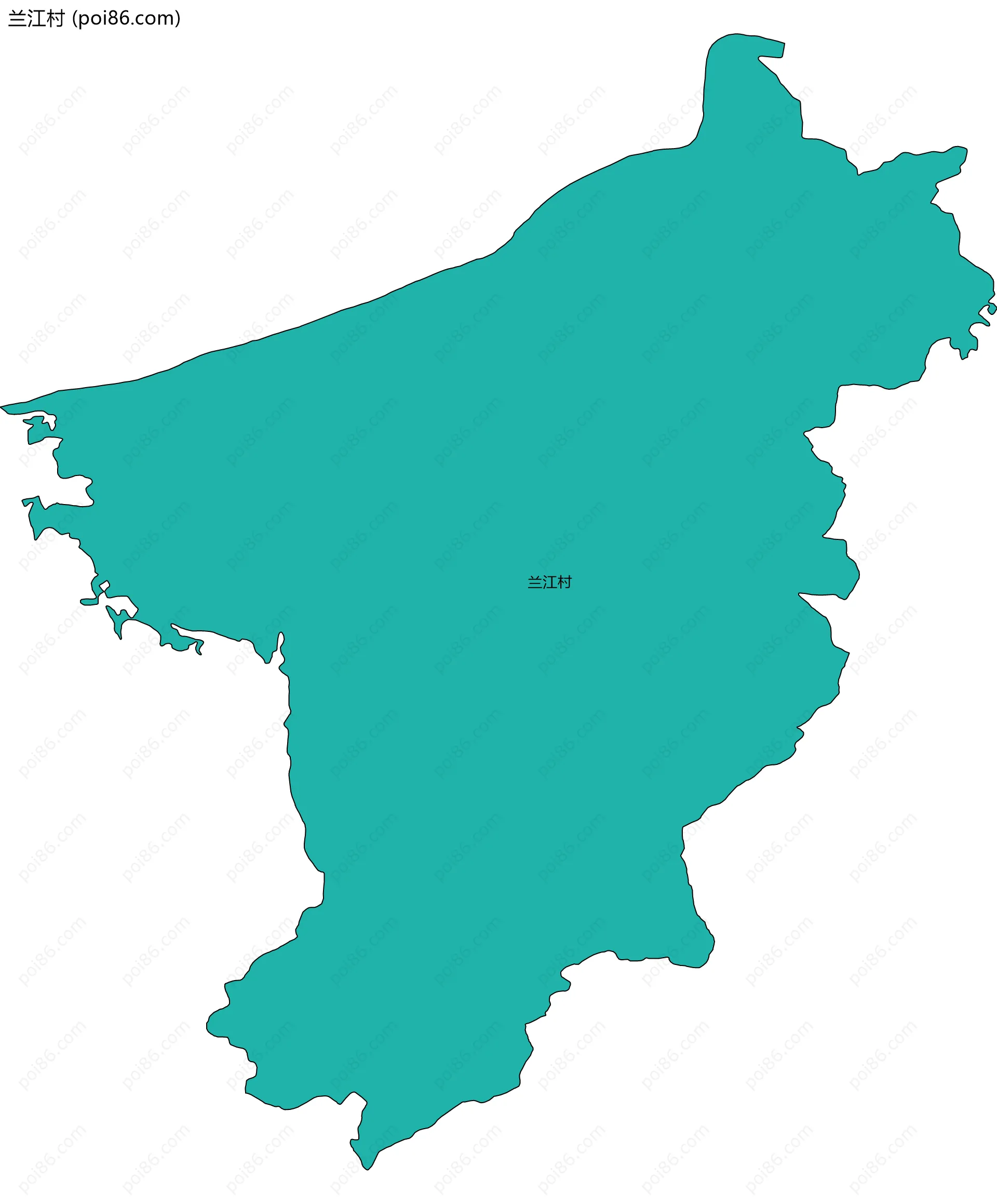 兰江村边界地图