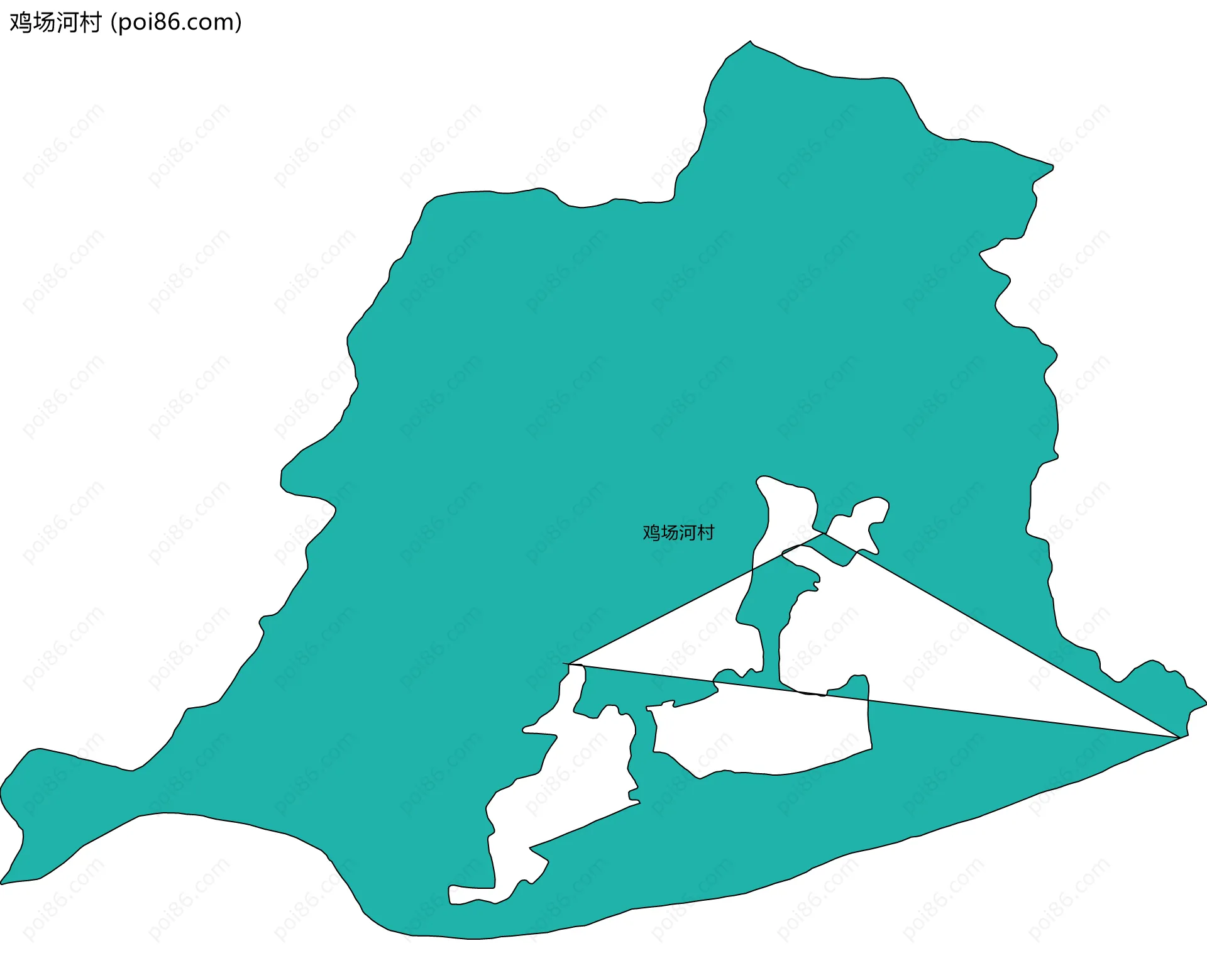 鸡场河村边界地图