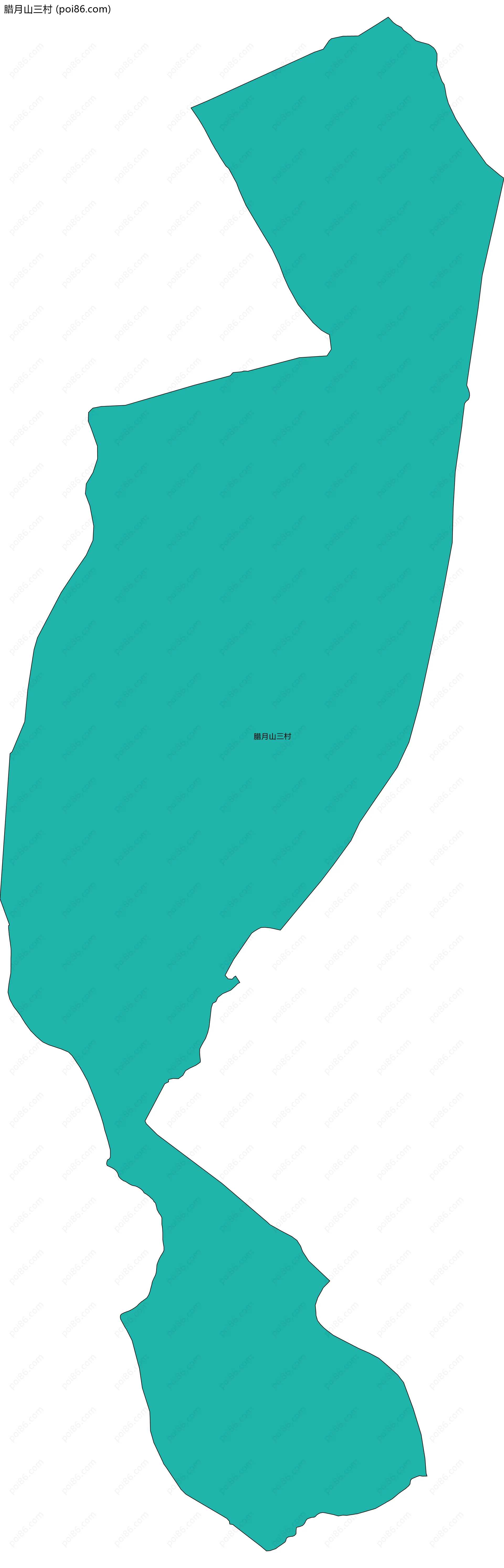 腊月山三村边界地图