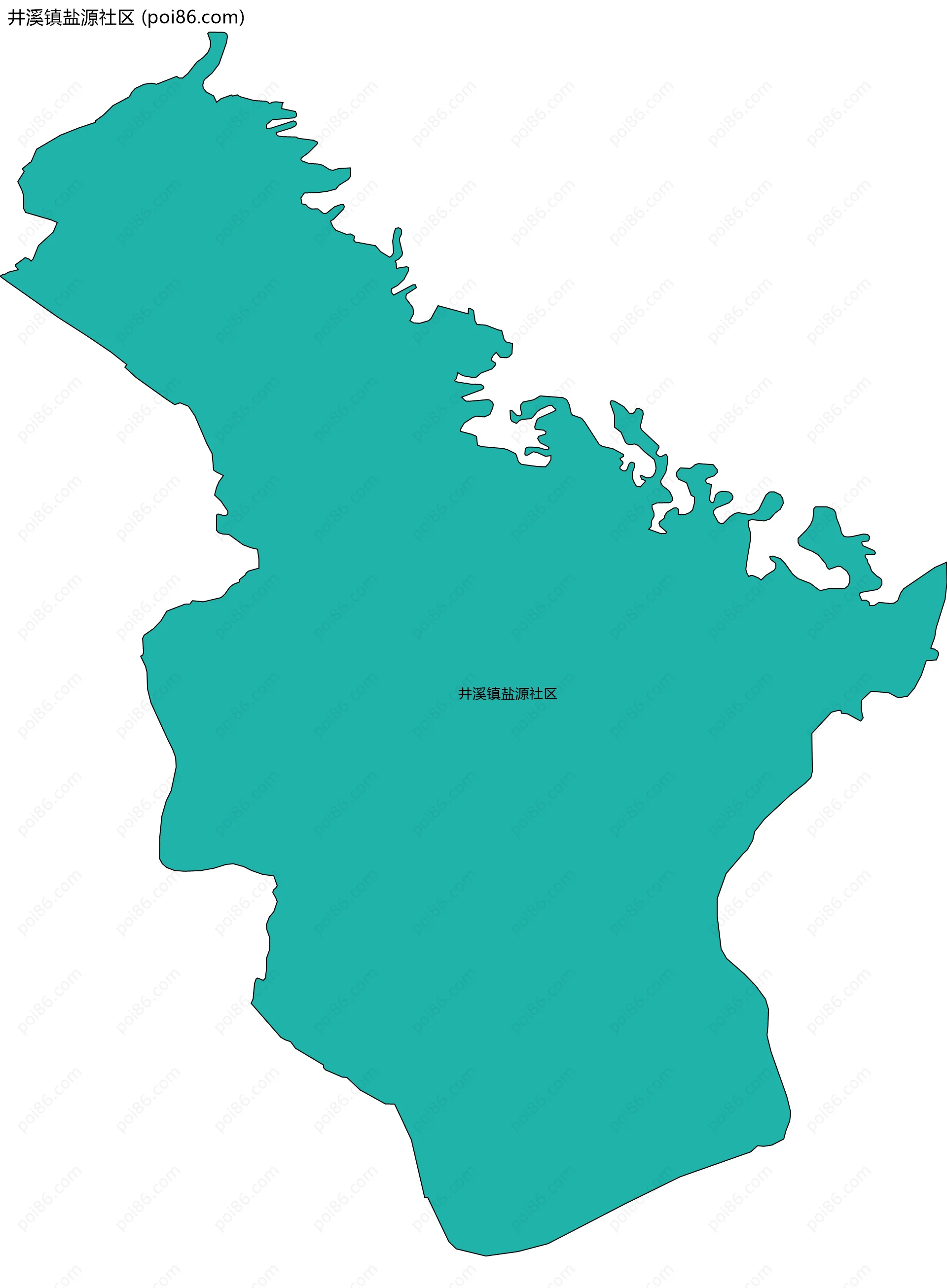 井溪镇盐源社区边界地图