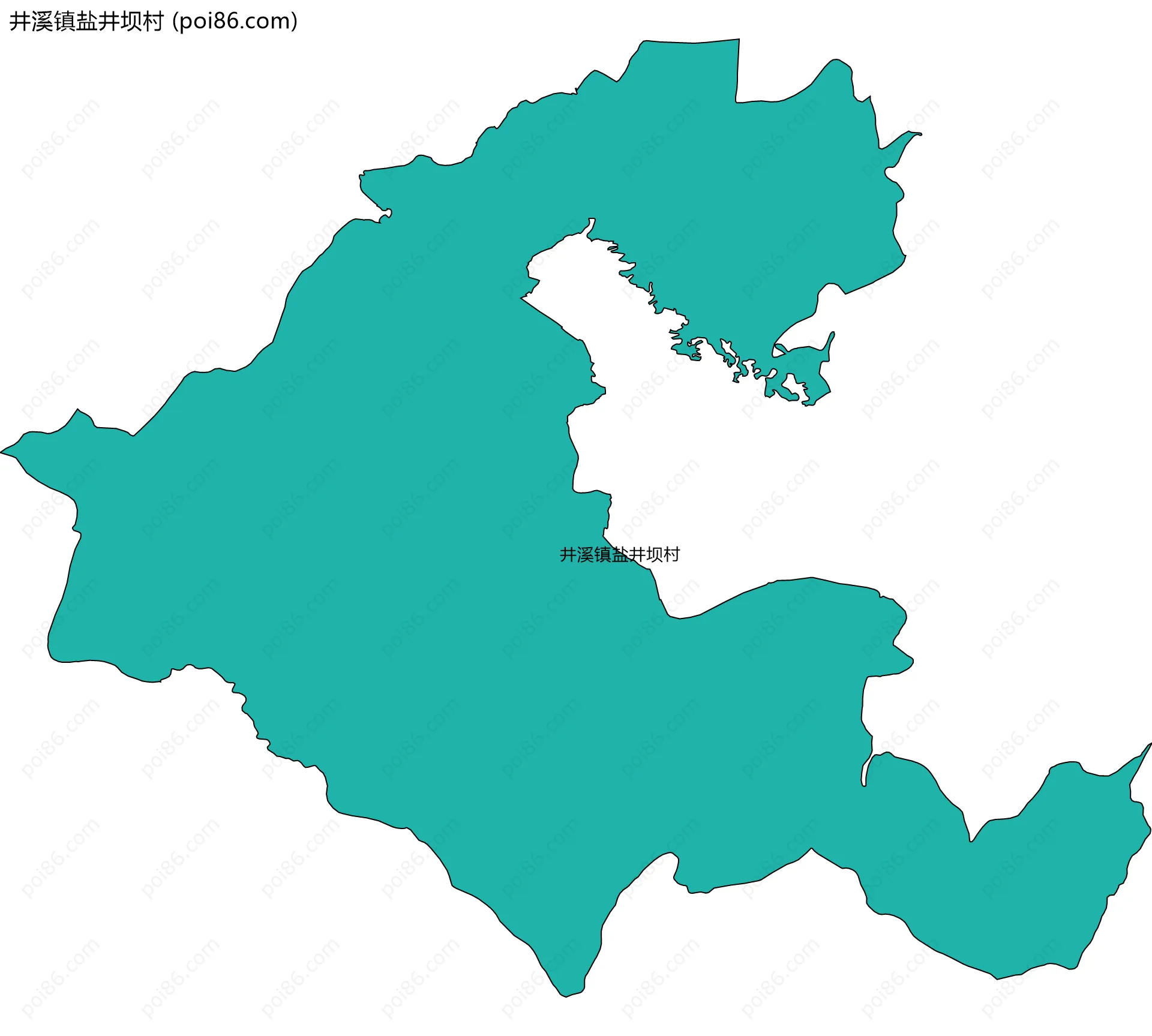 井溪镇盐井坝村边界地图