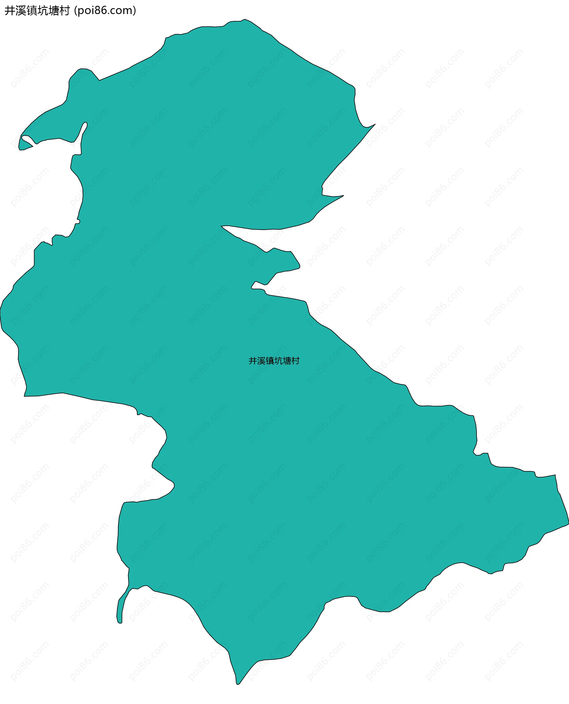 井溪镇坑塘村边界地图