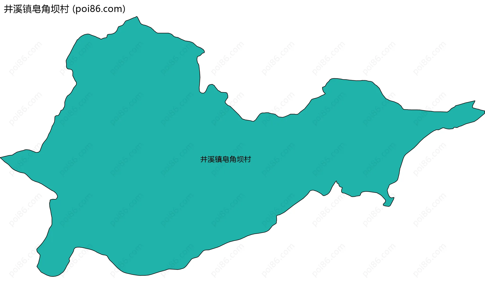 井溪镇皂角坝村边界地图