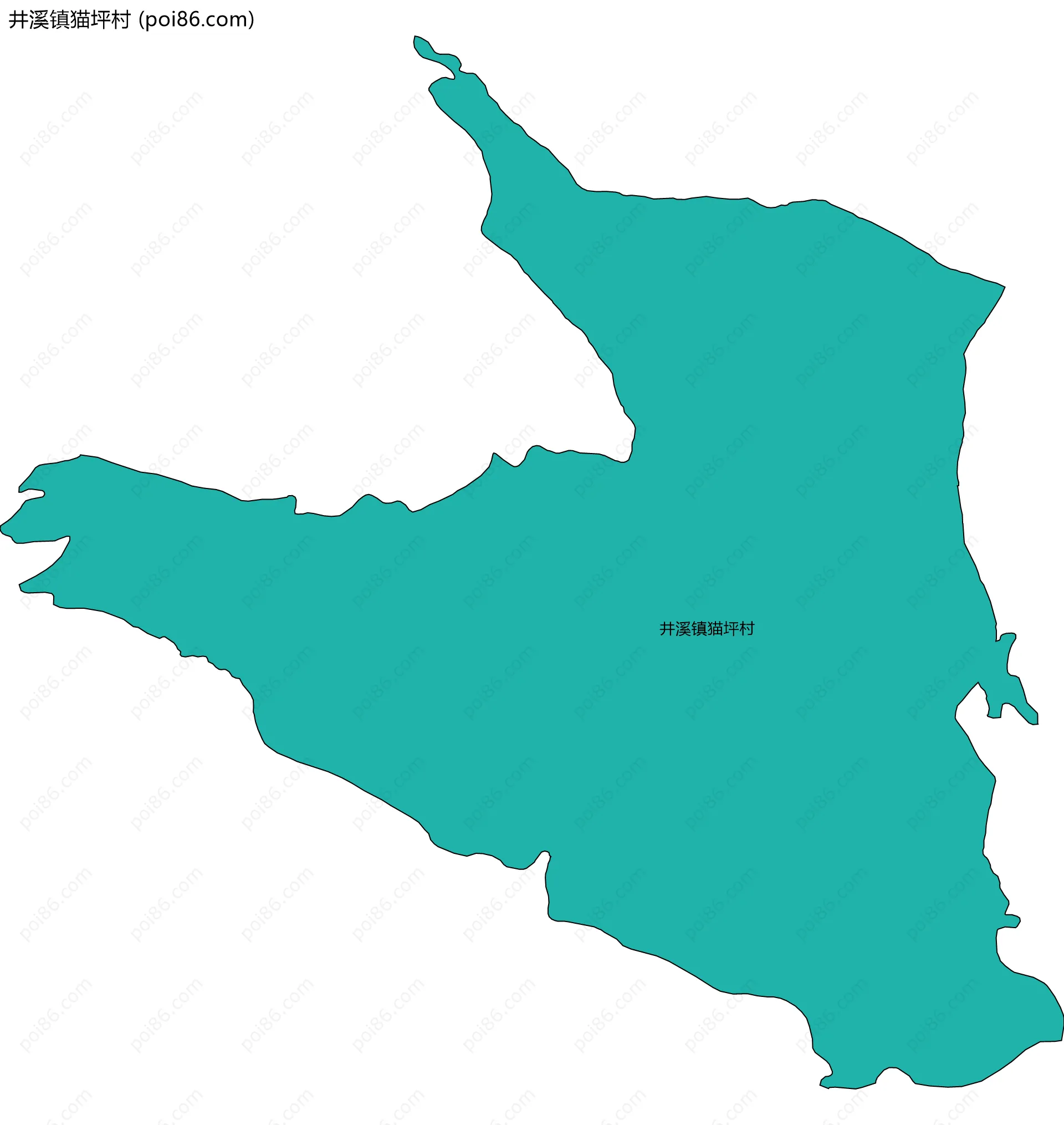 井溪镇猫坪村边界地图