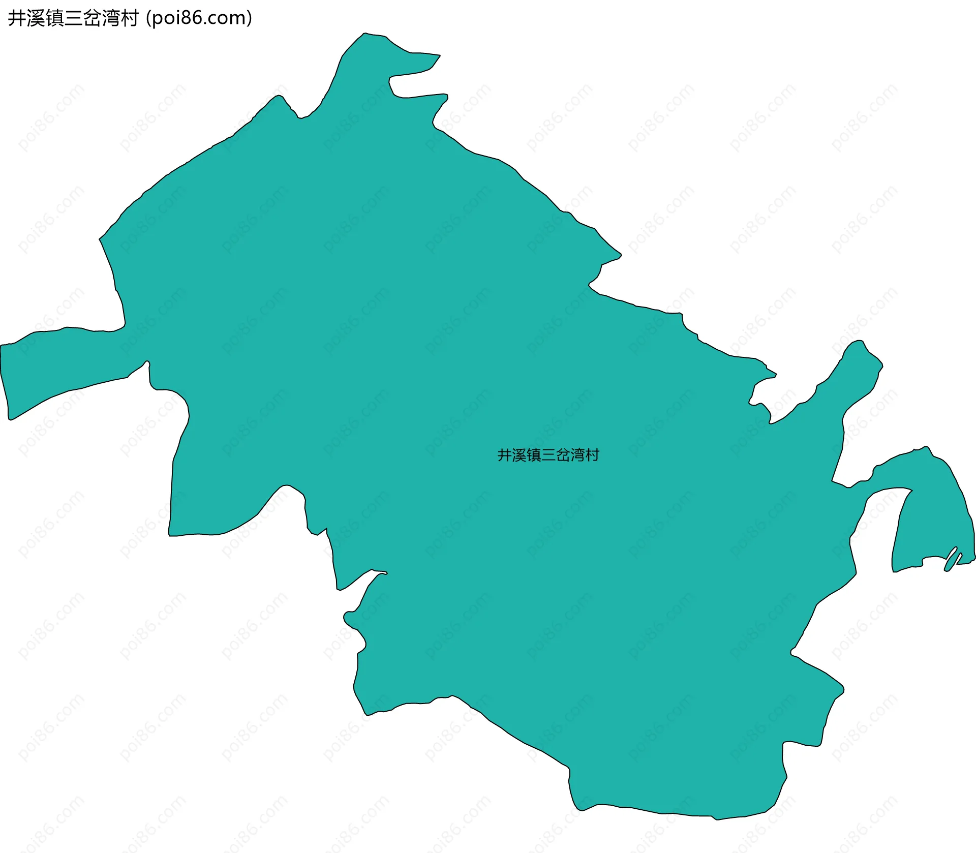 井溪镇三岔湾村边界地图