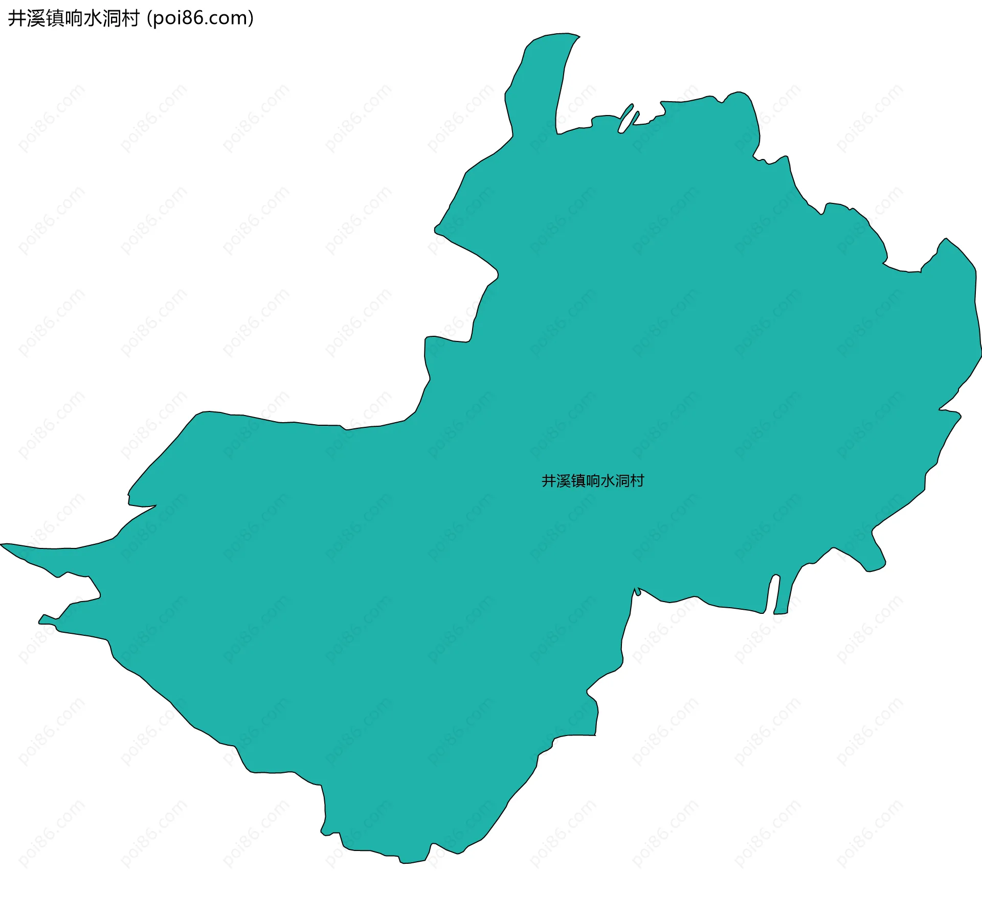 井溪镇响水洞村边界地图