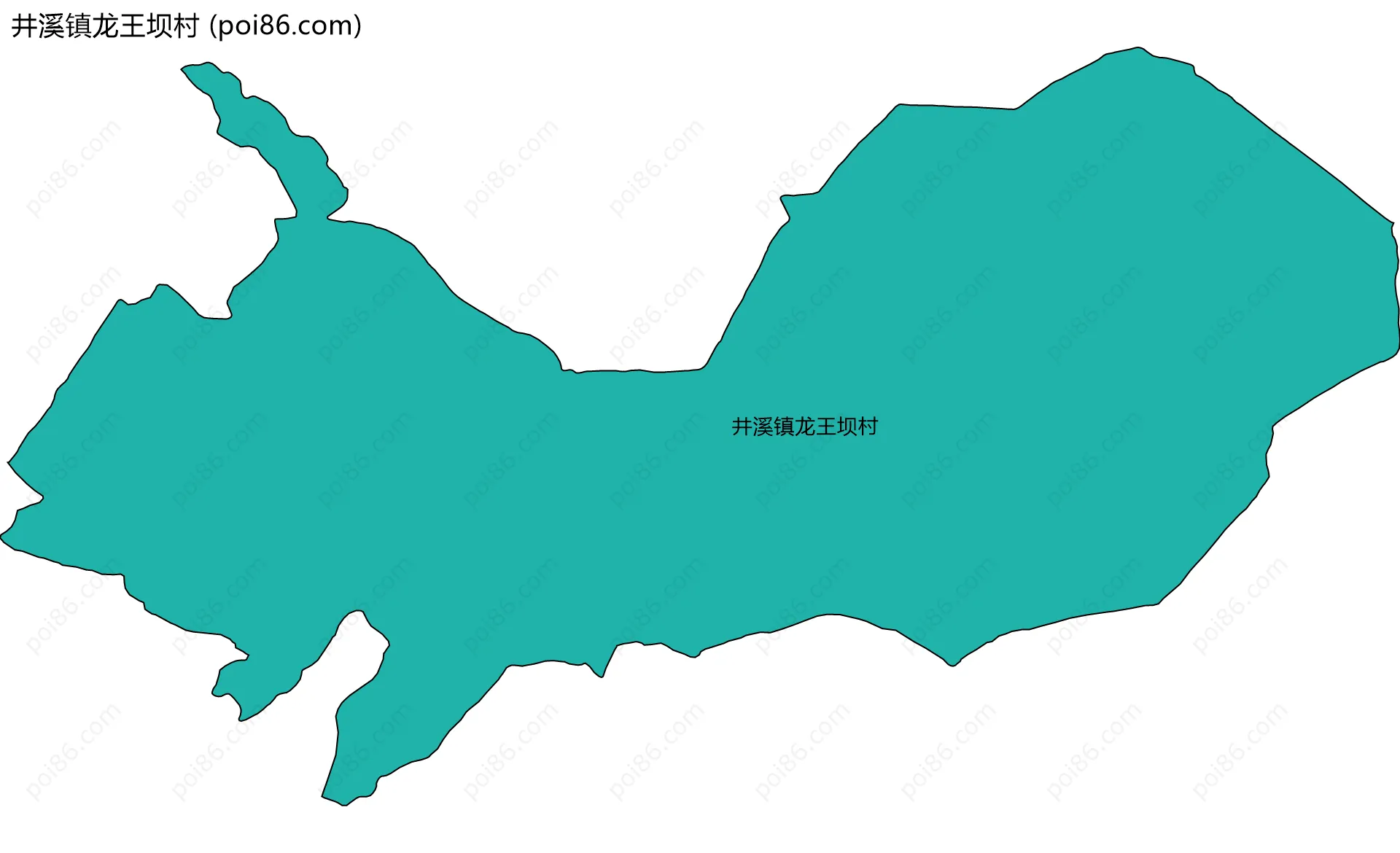 井溪镇龙王坝村边界地图
