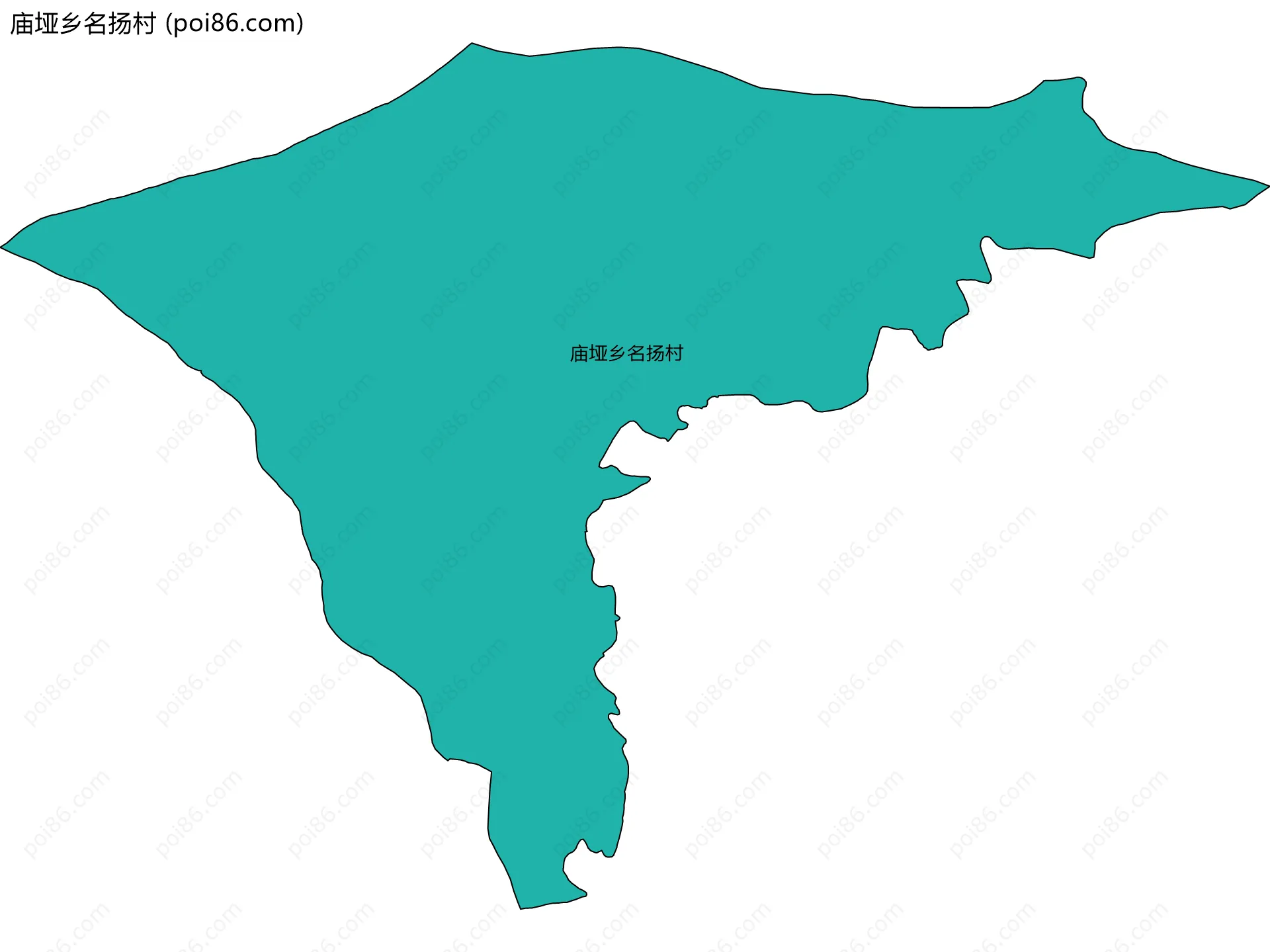 庙垭乡名扬村边界地图