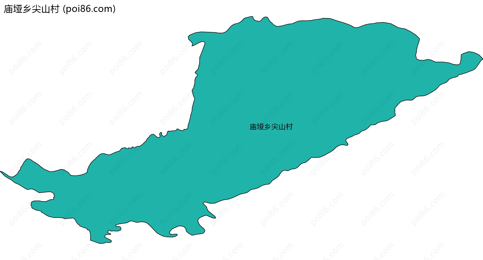 庙垭乡尖山村边界地图