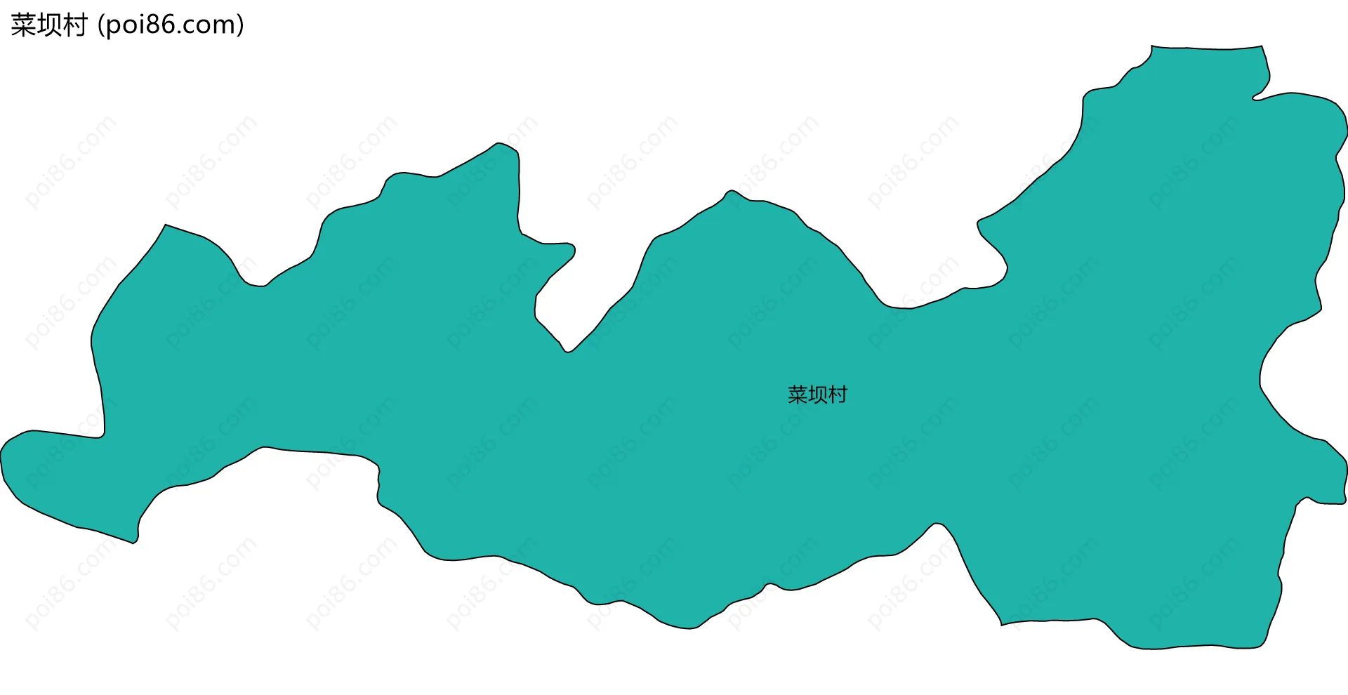 菜坝村边界地图