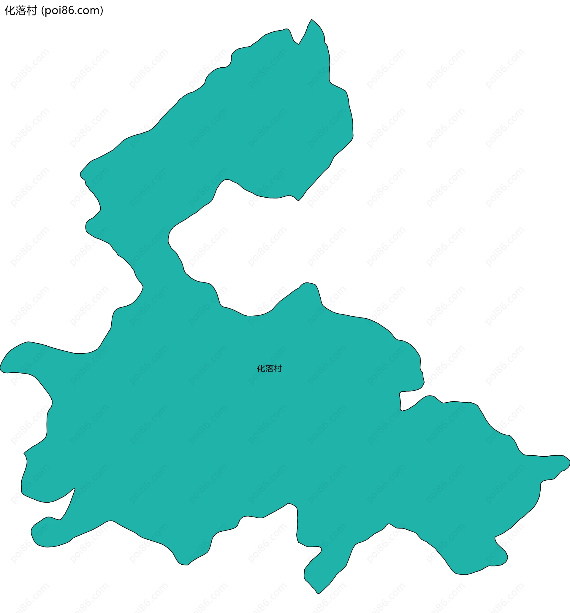 化落村边界地图