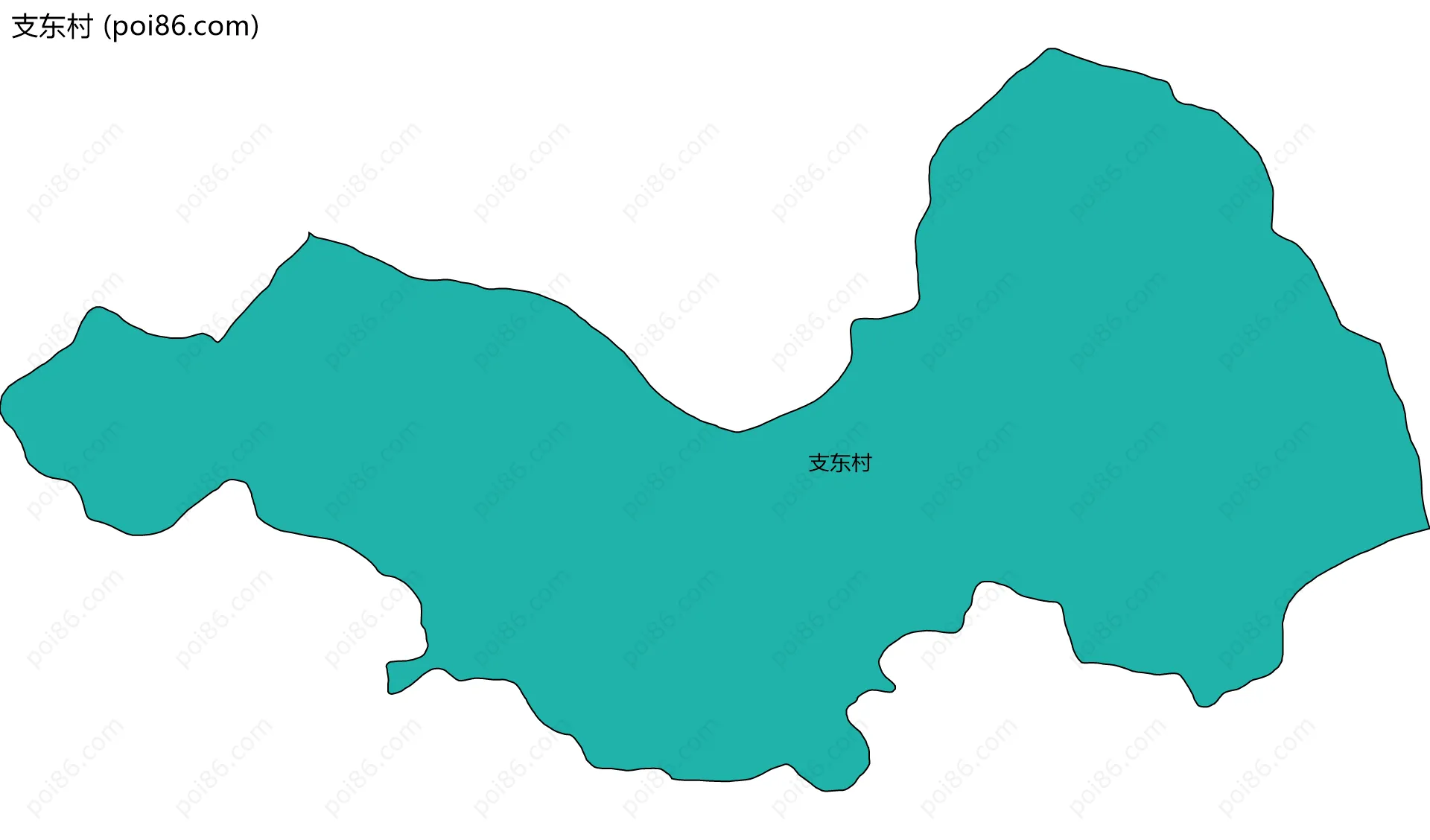 支东村边界地图