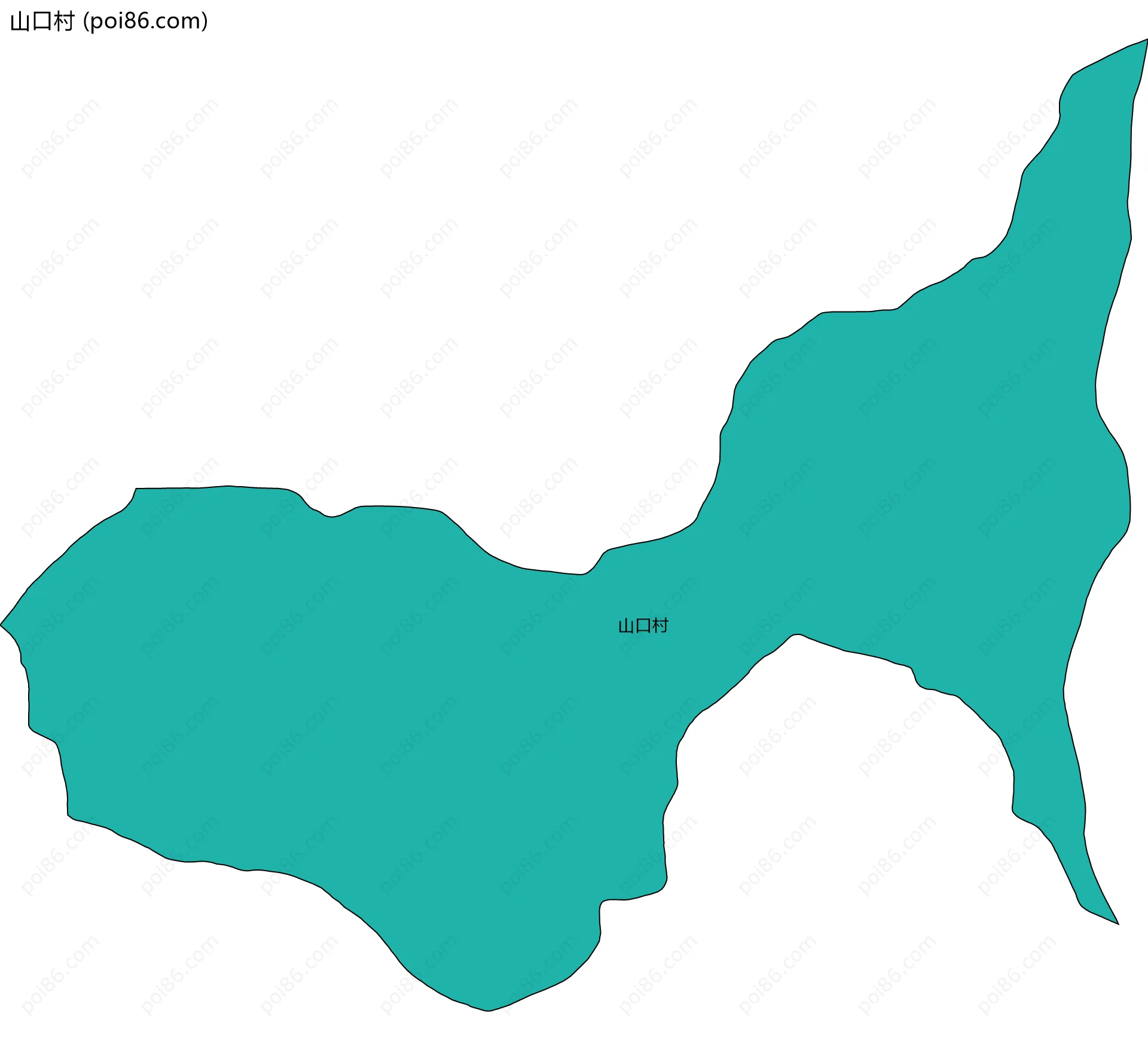 山口村边界地图