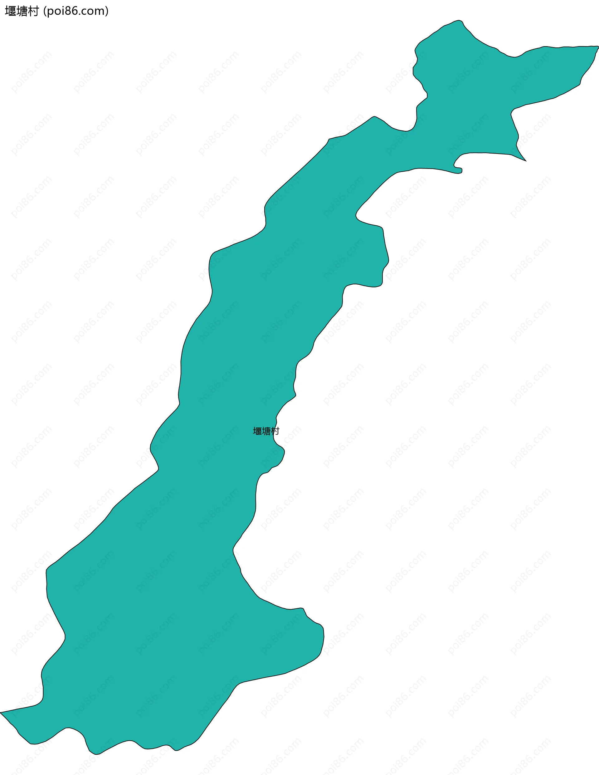 堰塘村边界地图