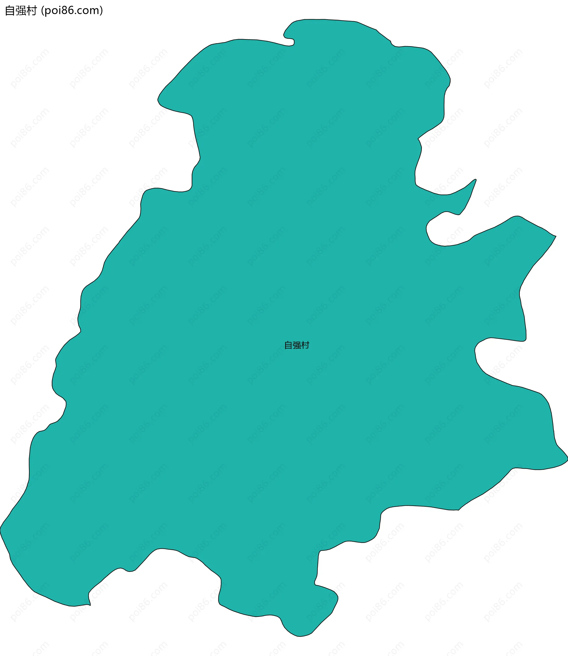 自强村边界地图