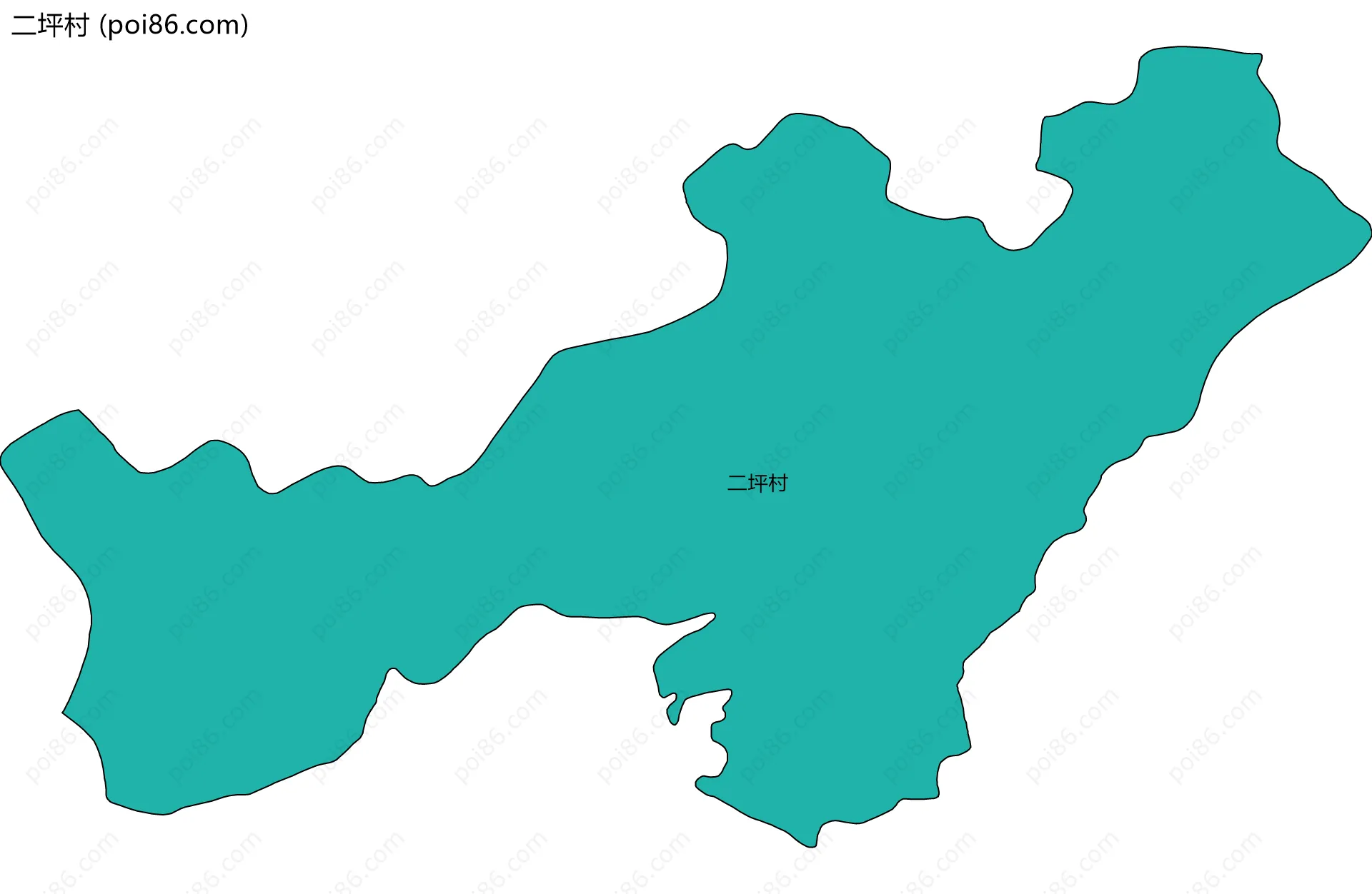 二坪村边界地图