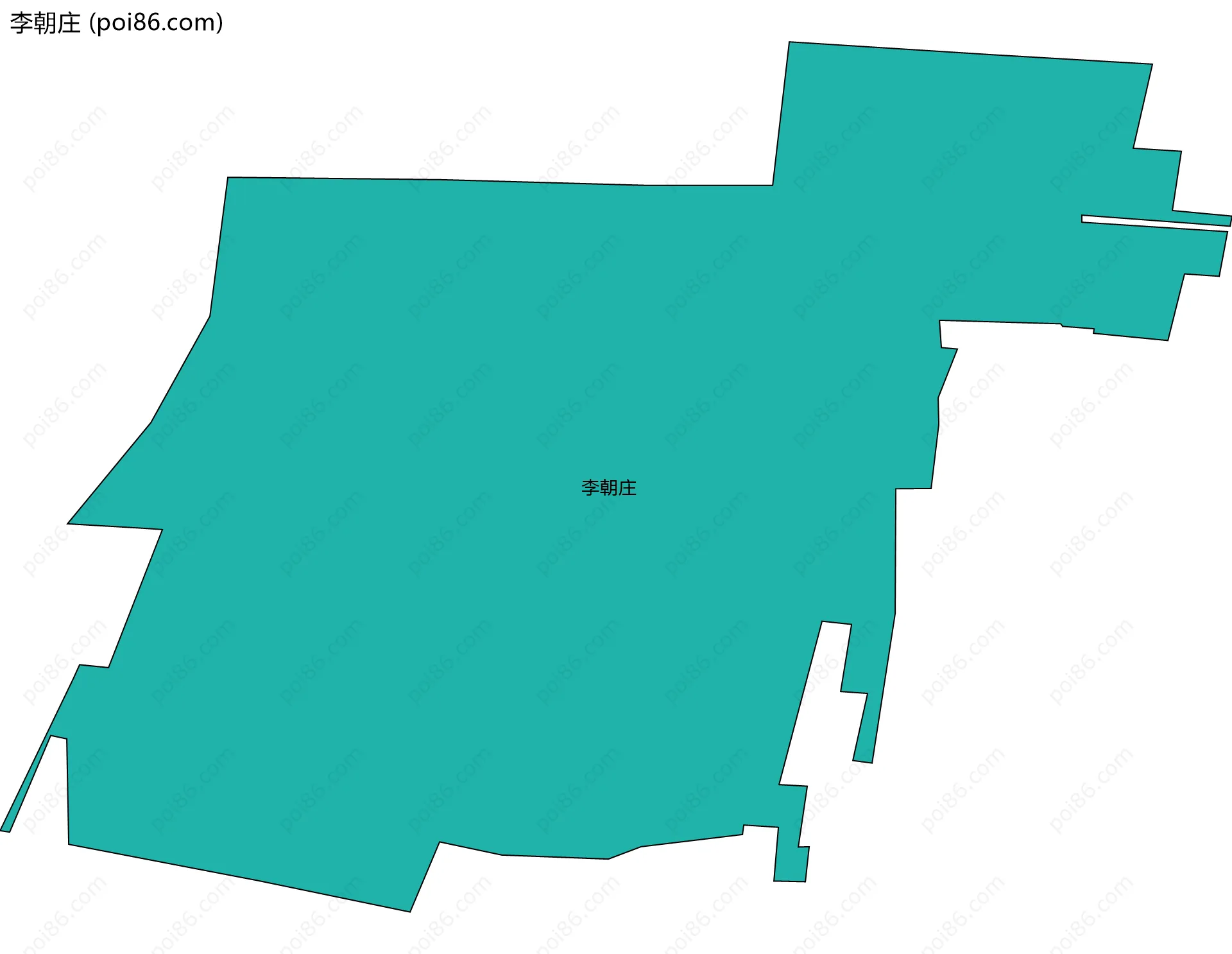 李朝庄边界地图
