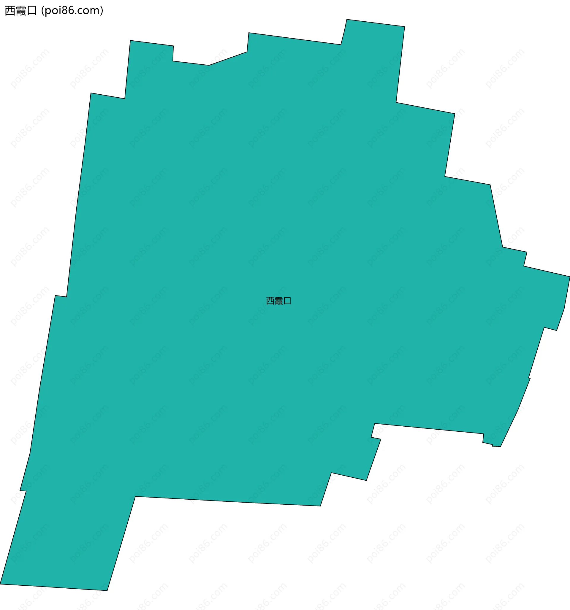 西霞口边界地图