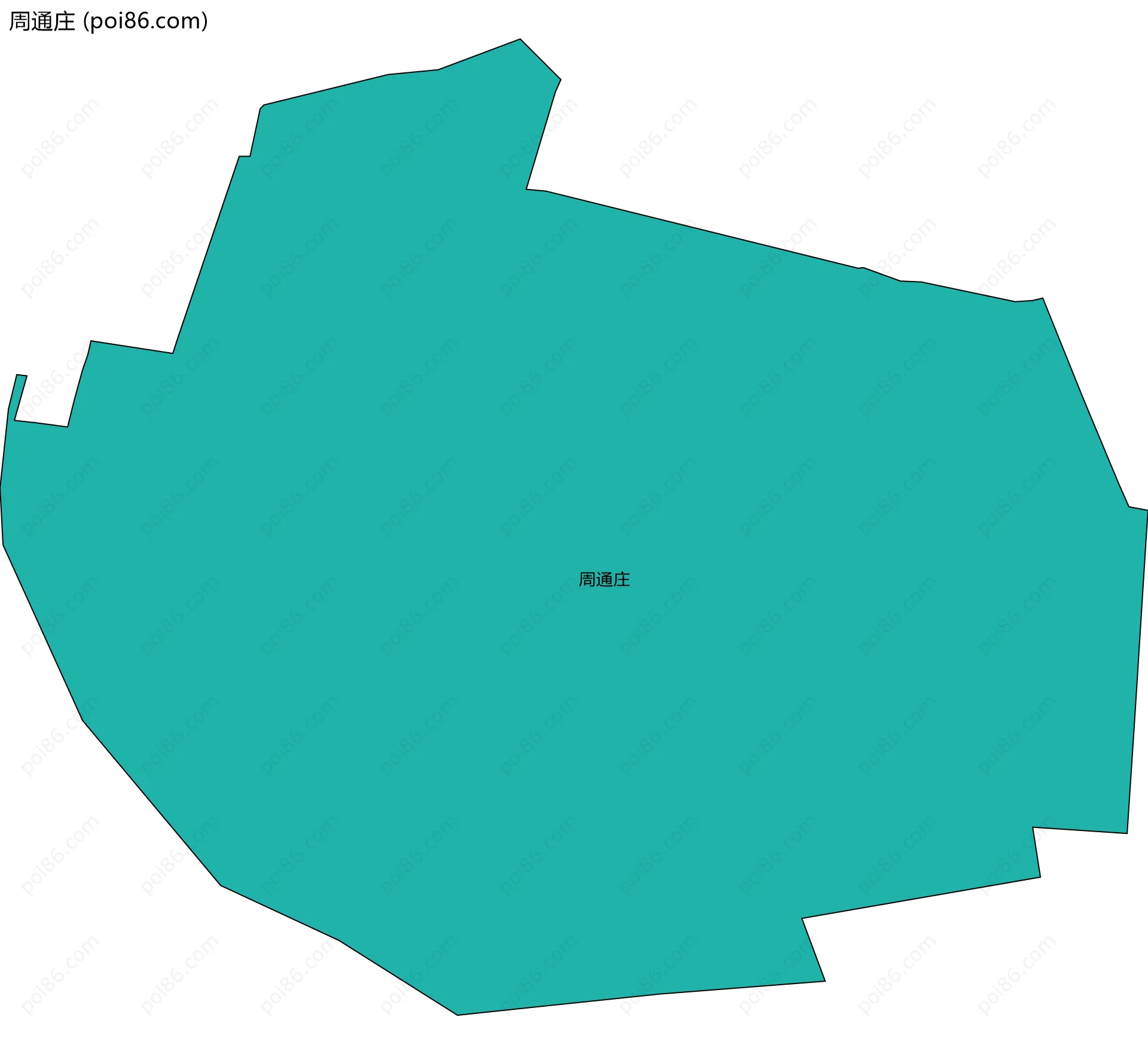 周通庄边界地图