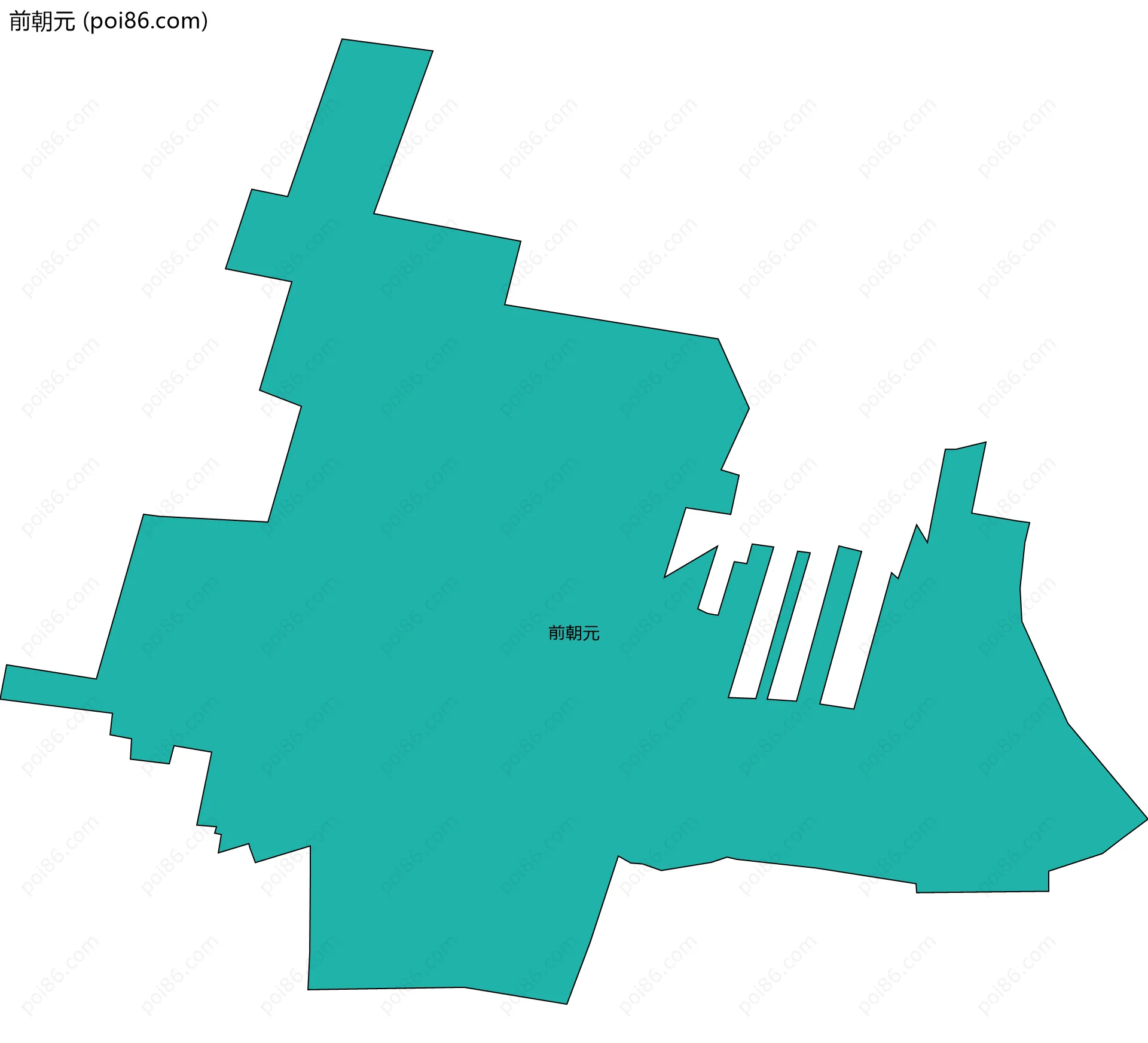 前朝元边界地图