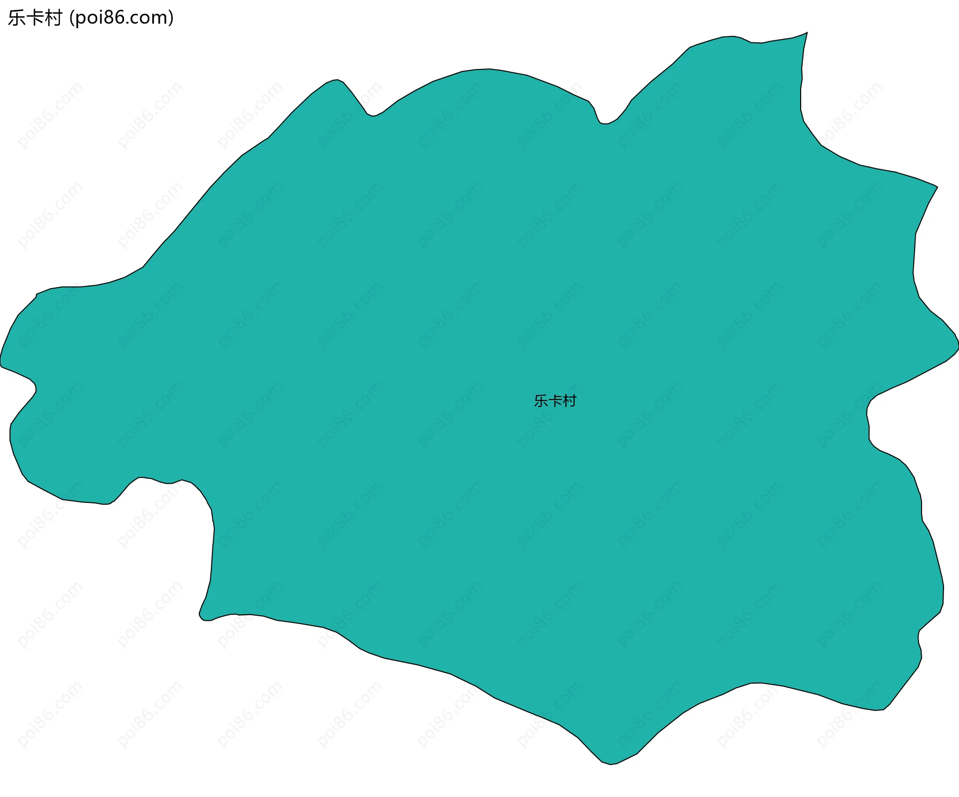 乐卡村边界地图