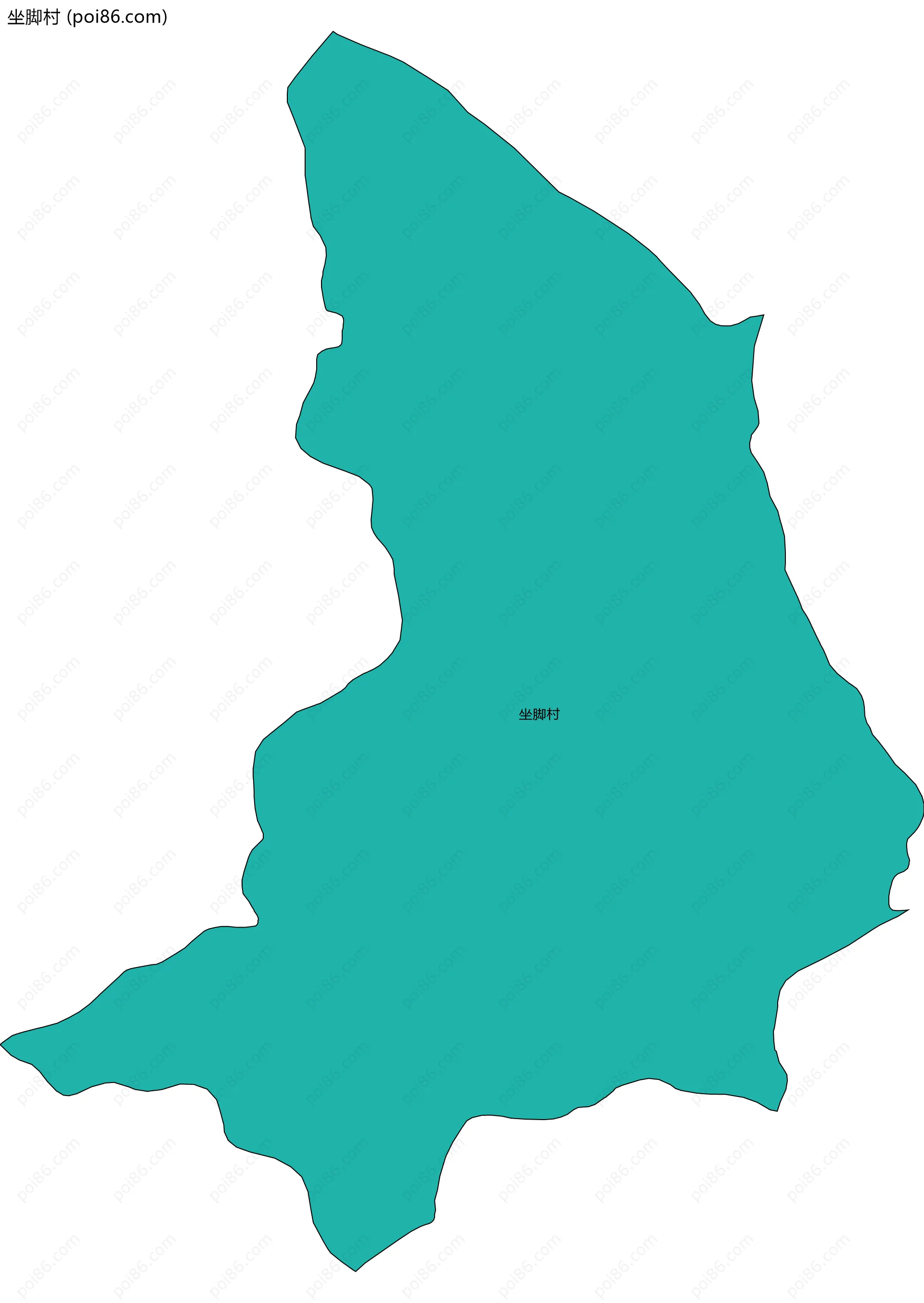 坐脚村边界地图