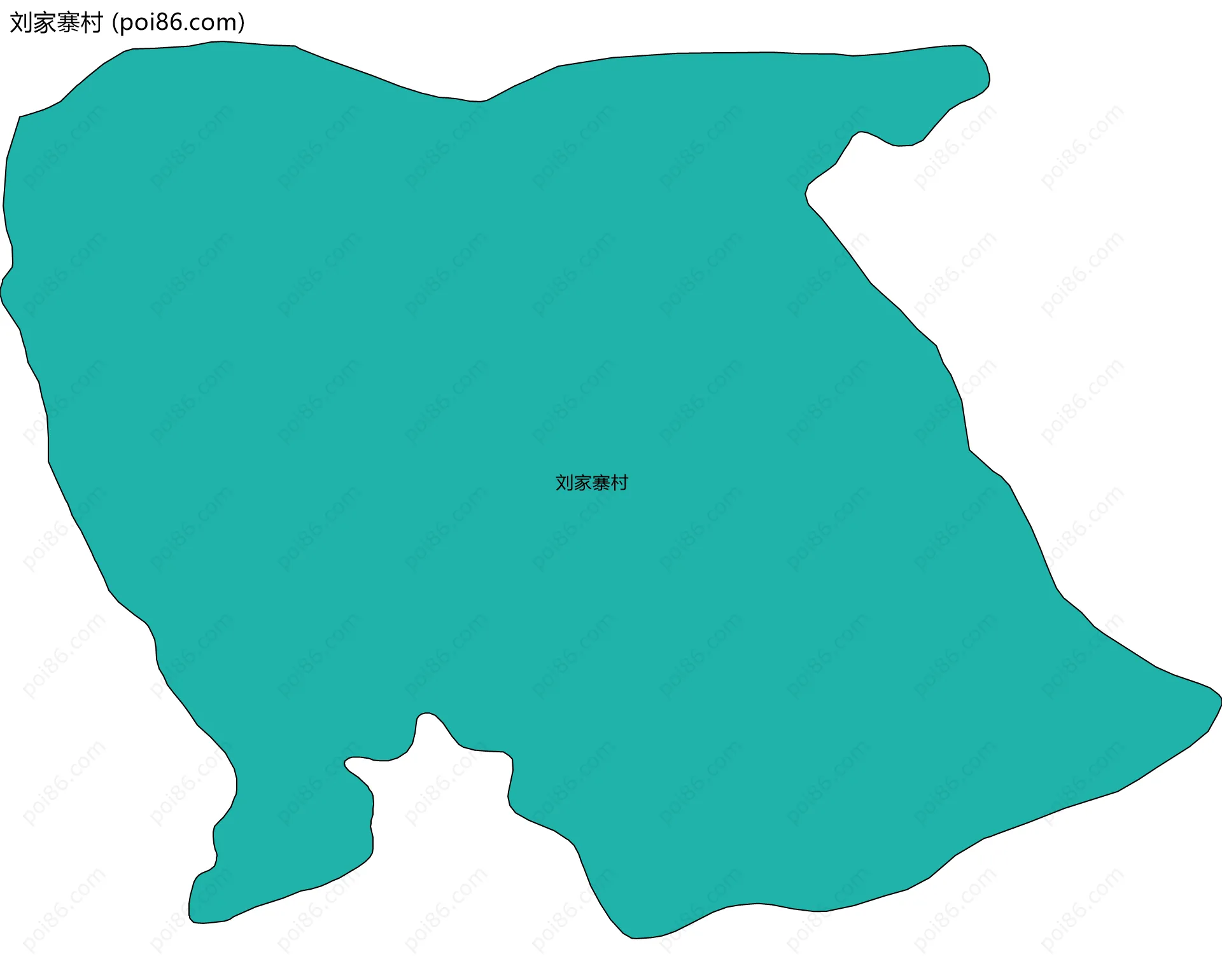 刘家寨村边界地图