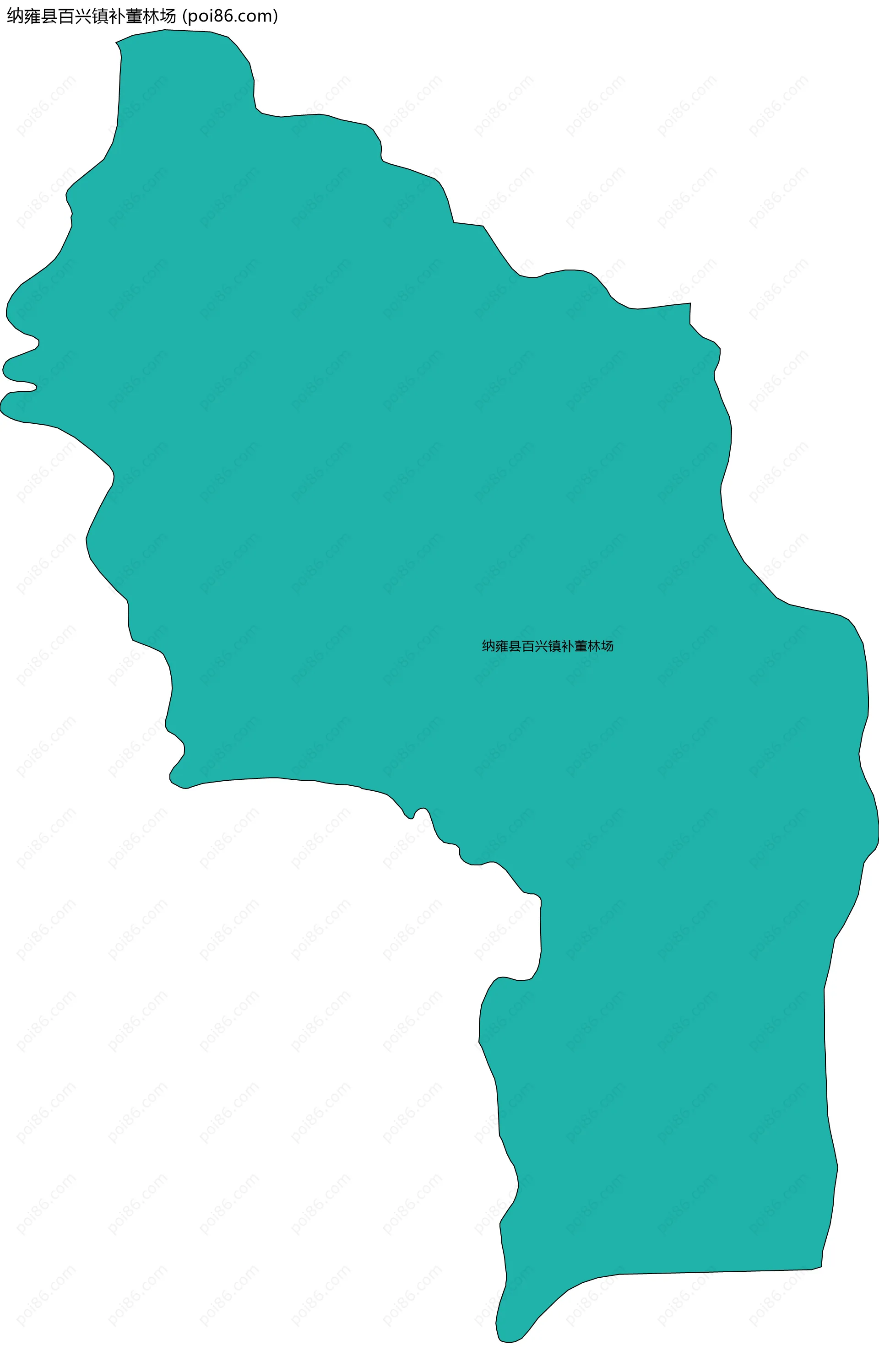 纳雍县百兴镇补董林场边界地图