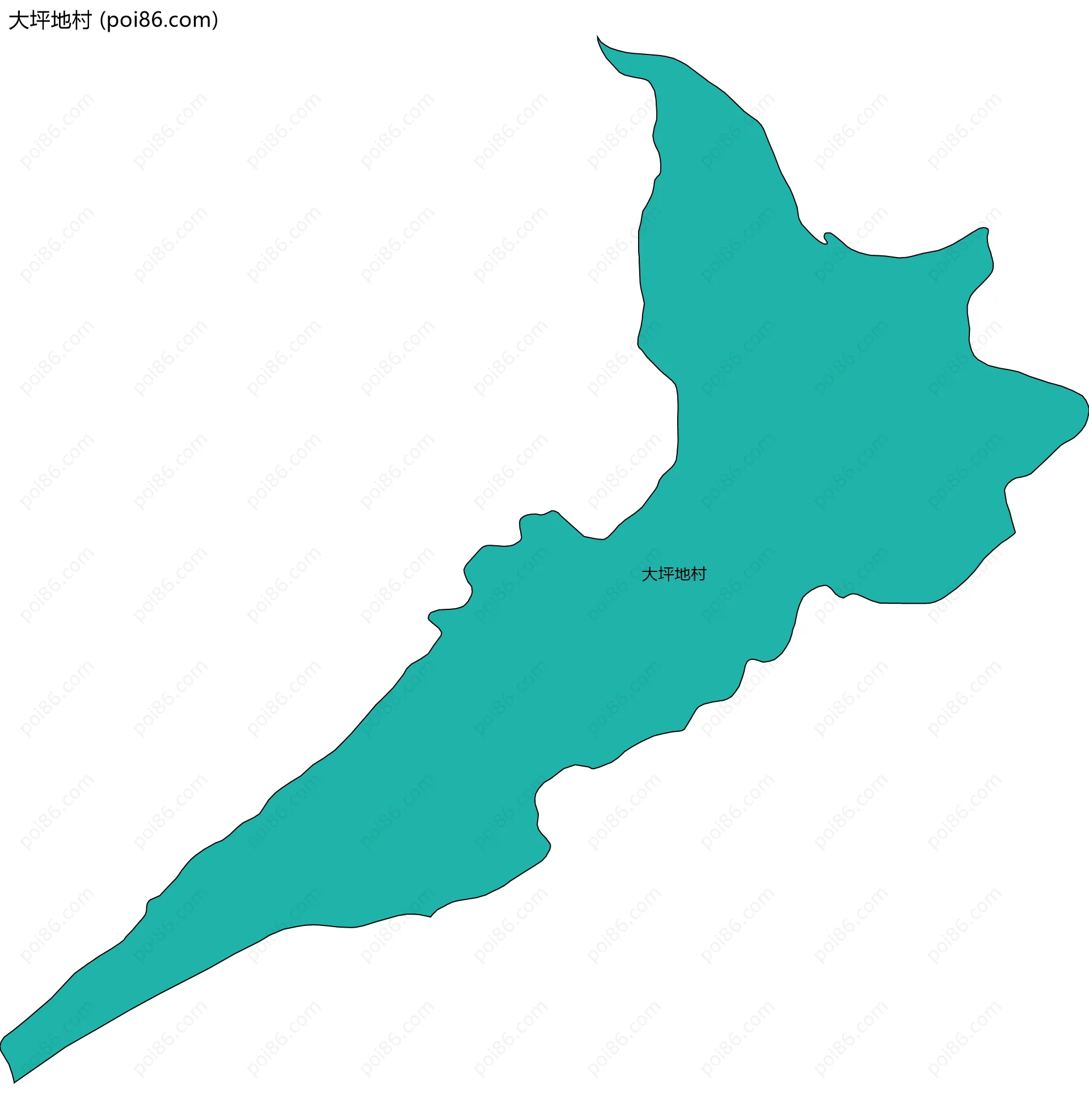 大坪地村边界地图